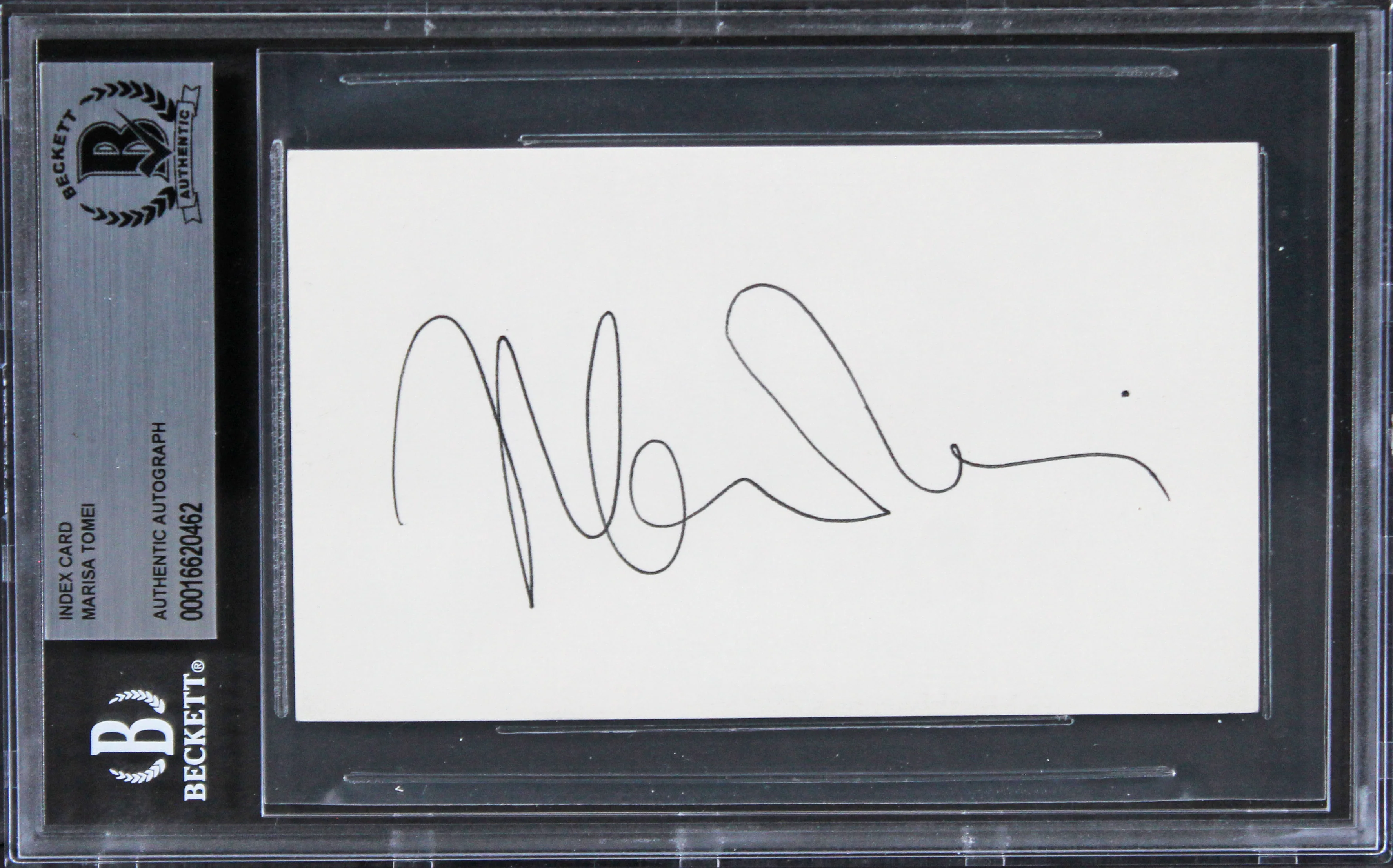 Marisa Tomei My Cousin Vinny Authentic Signed 3x5 Index Card BAS Slabbed