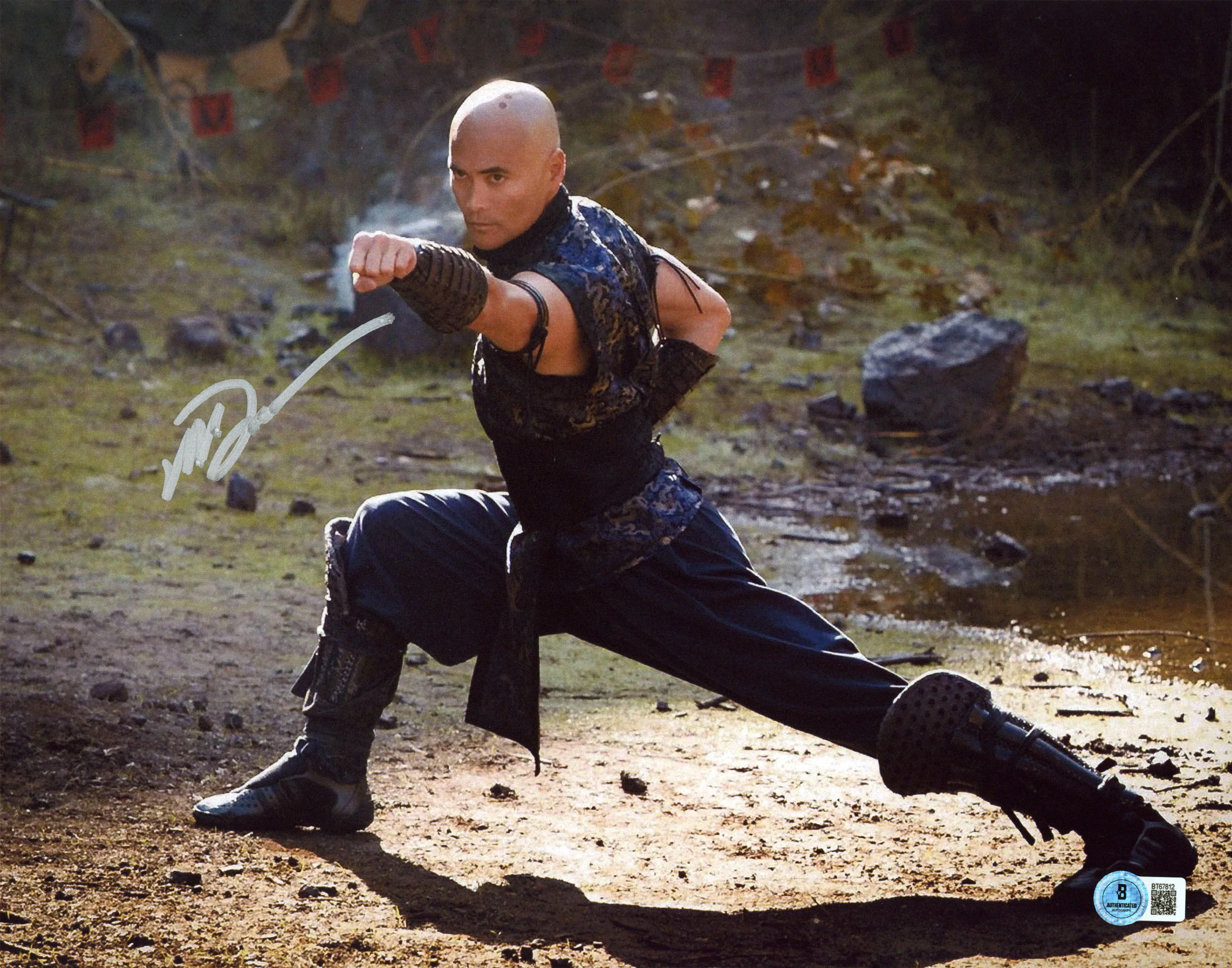 Mark Dacascos Mortal Kombat Authentic Signed 11x14 Horizontal Photo BAS #BT67812 - Image 2