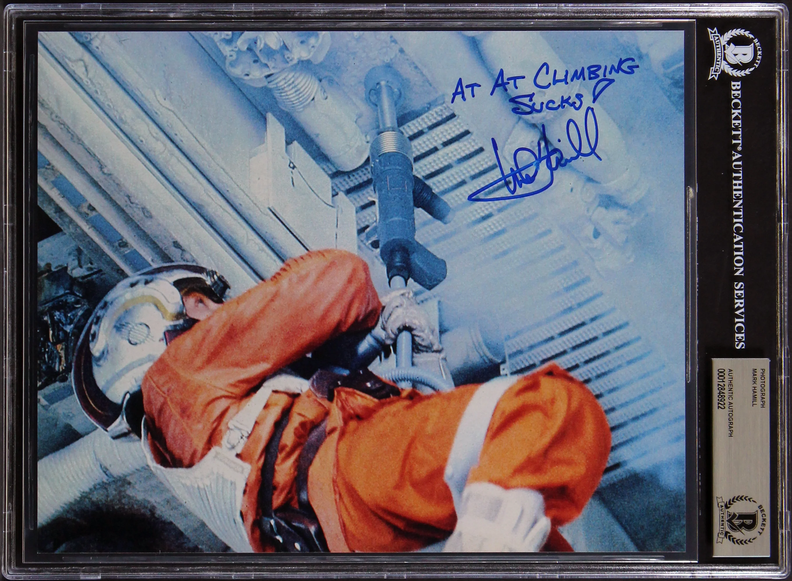 Mark Hamill Star Wars At At Climbing Sucks! Authentic Signed 8x10 Photo BAS Slab - Image 2