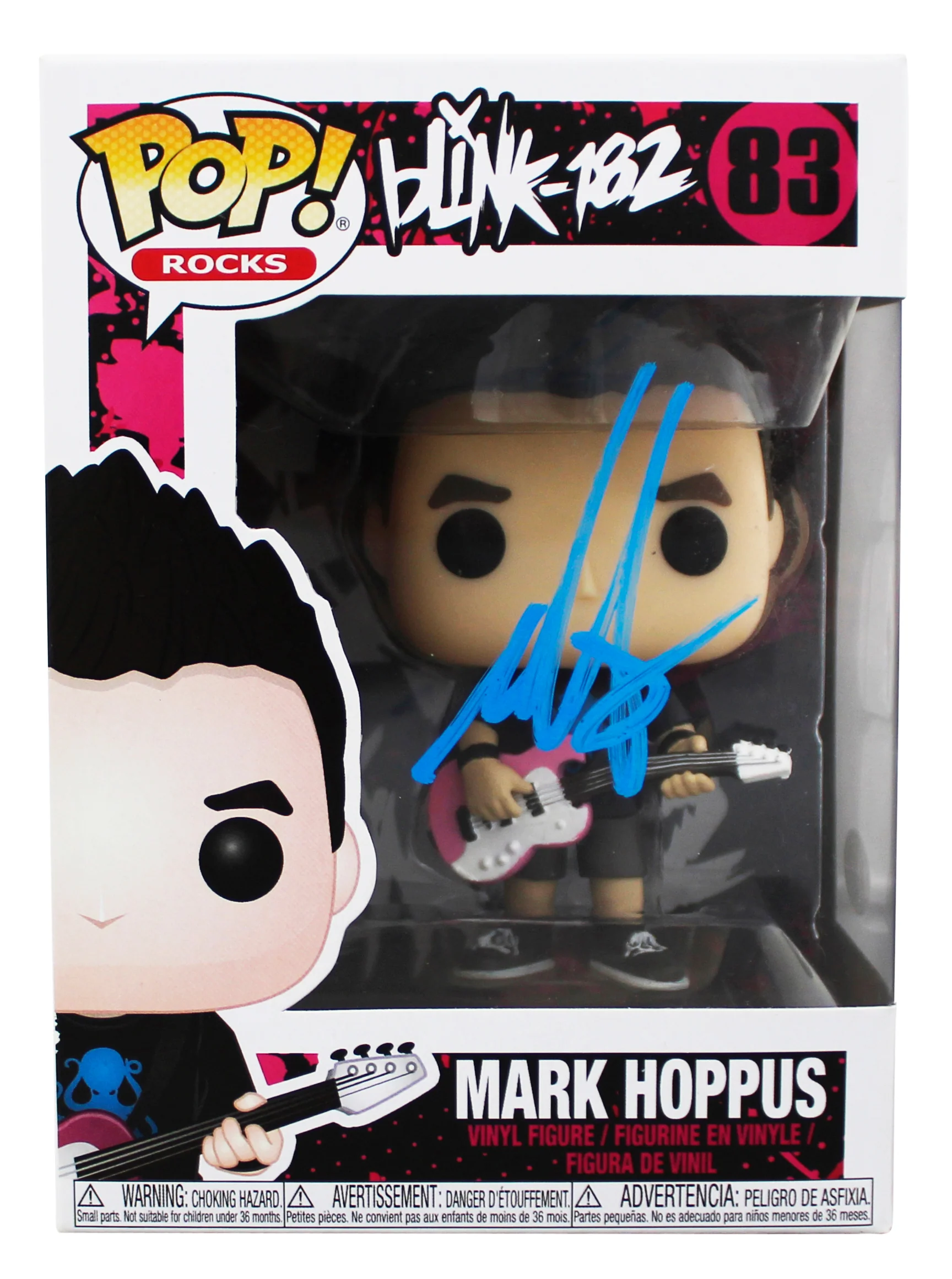 Mark Hoppus Blink 182 Authentic Signed #83 Funko Pop Vinyl Figure JSA #CE80237 - Image 2
