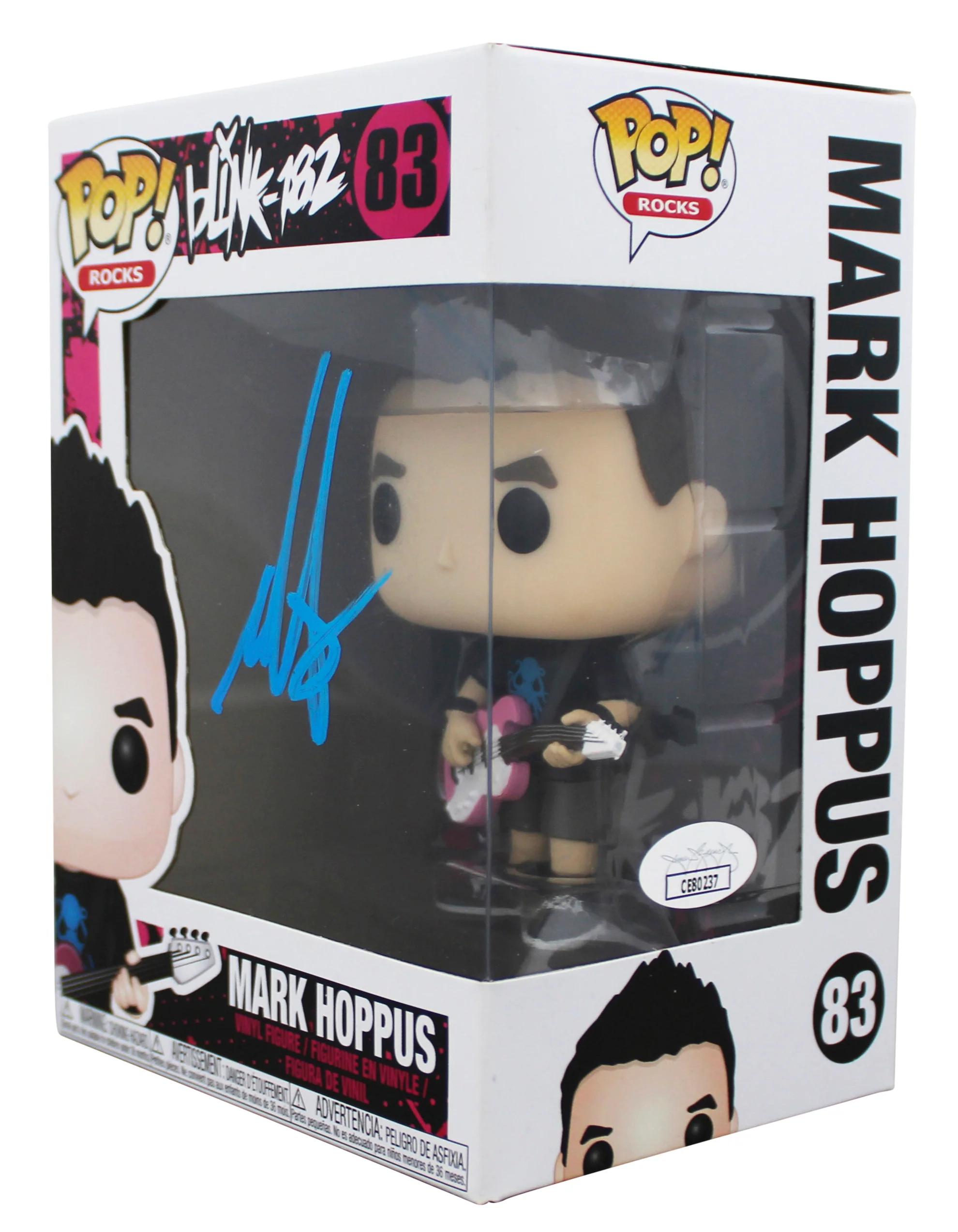Mark Hoppus Blink 182 Authentic Signed #83 Funko Pop Vinyl Figure JSA #CE80237 - Image 3