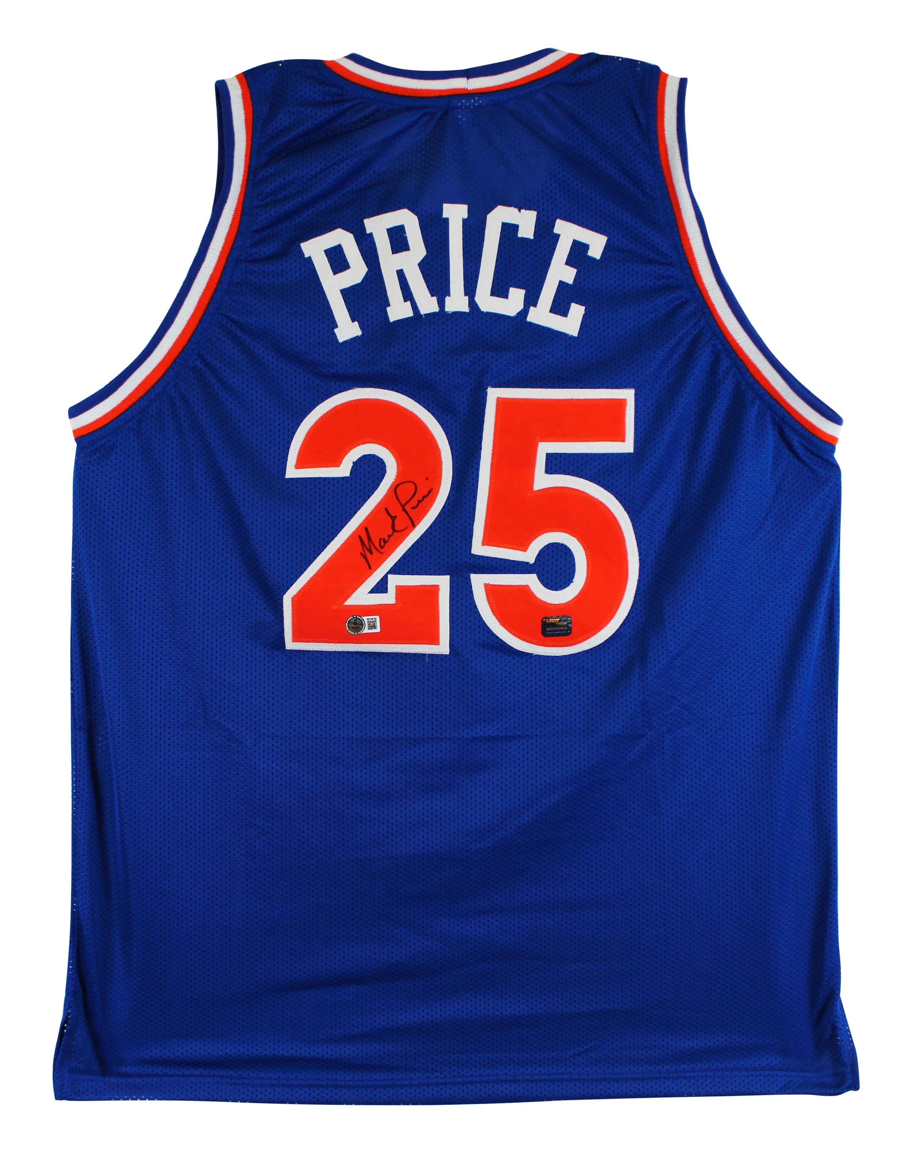Mark Price Authentic Signed Blue Pro Style Jersey Autographed BAS Witnessed - Image 2