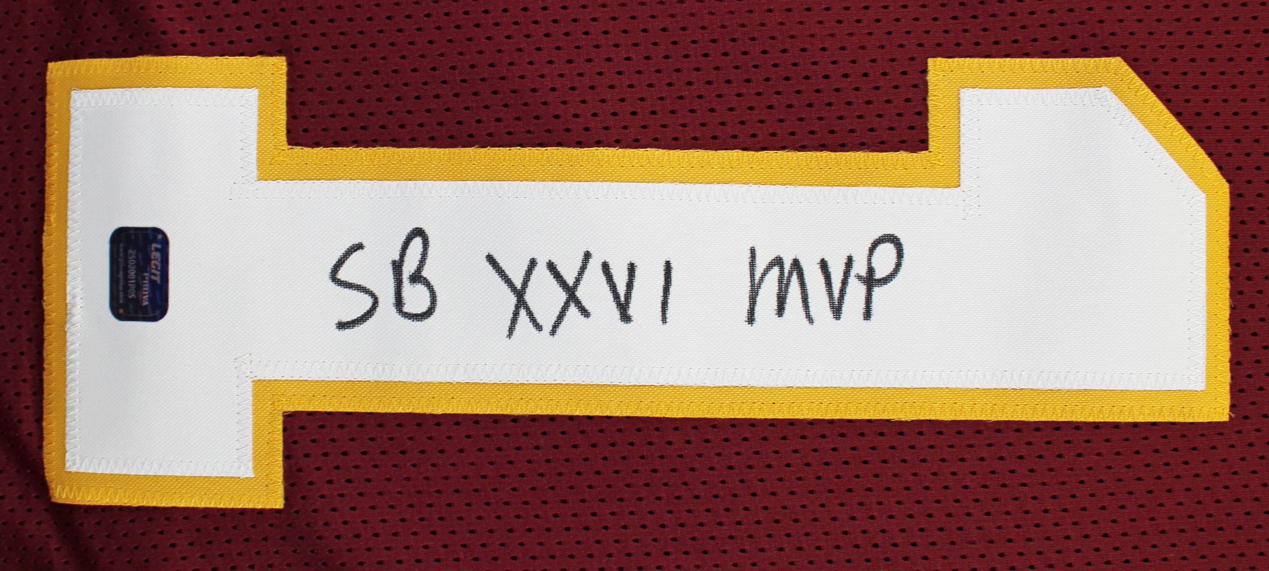 Mark Rypien "SB XXVI MVP" Signed Maroon Pro Style Jersey BAS Witnessed 2 - Image 5