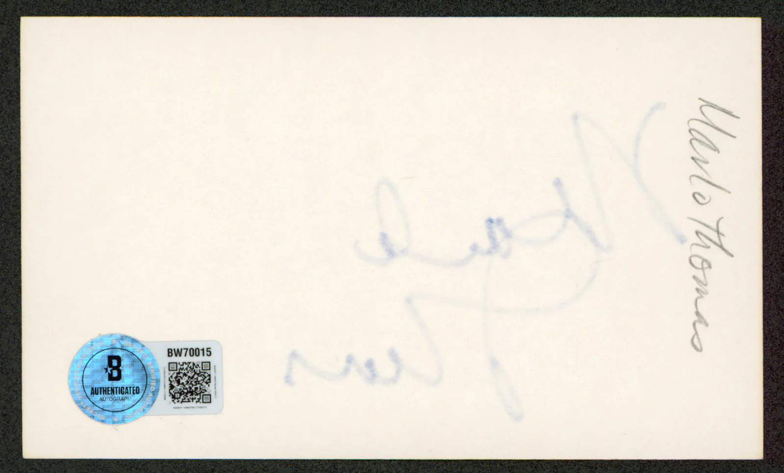 Marlo Thomas That Girl Authentic Signed 3x5 Index Card Autographed BAS - Image 3