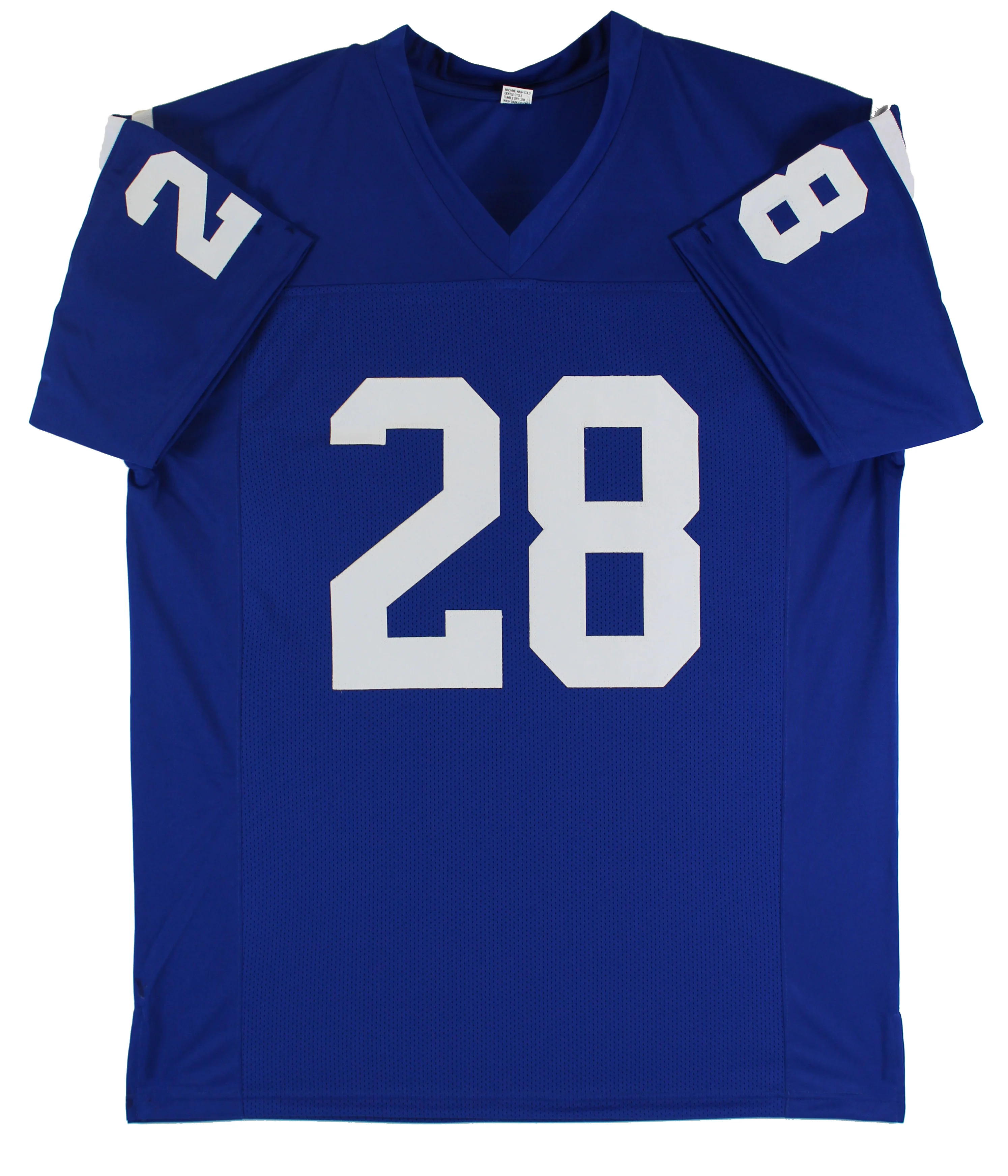 Marshall Faulk Authentic Signed Blue Pro Style Jersey Autographed BAS Witnessed - Image 4