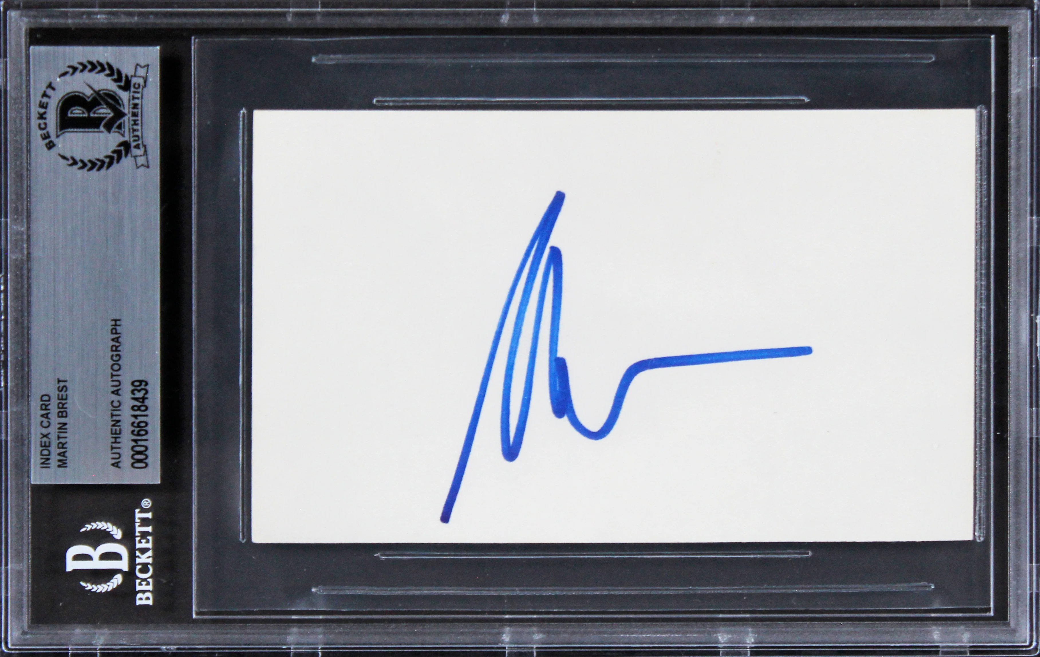Martin Brest Beverly Hills Cop Authentic Signed 3x5 Index Card BAS Slabbed