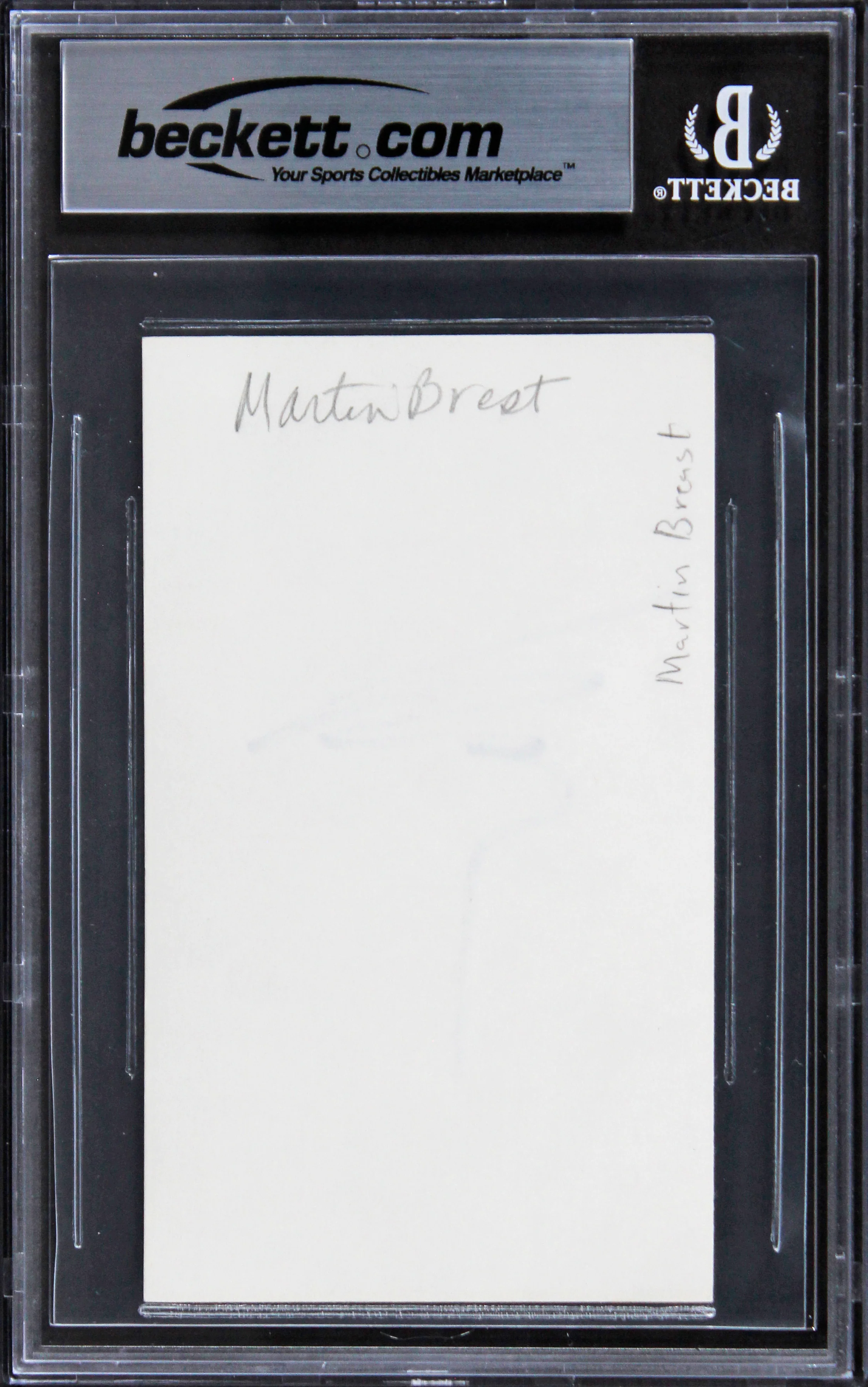 Martin Brest Beverly Hills Cop Authentic Signed 3x5 Index Card BAS Slabbed - Image 3