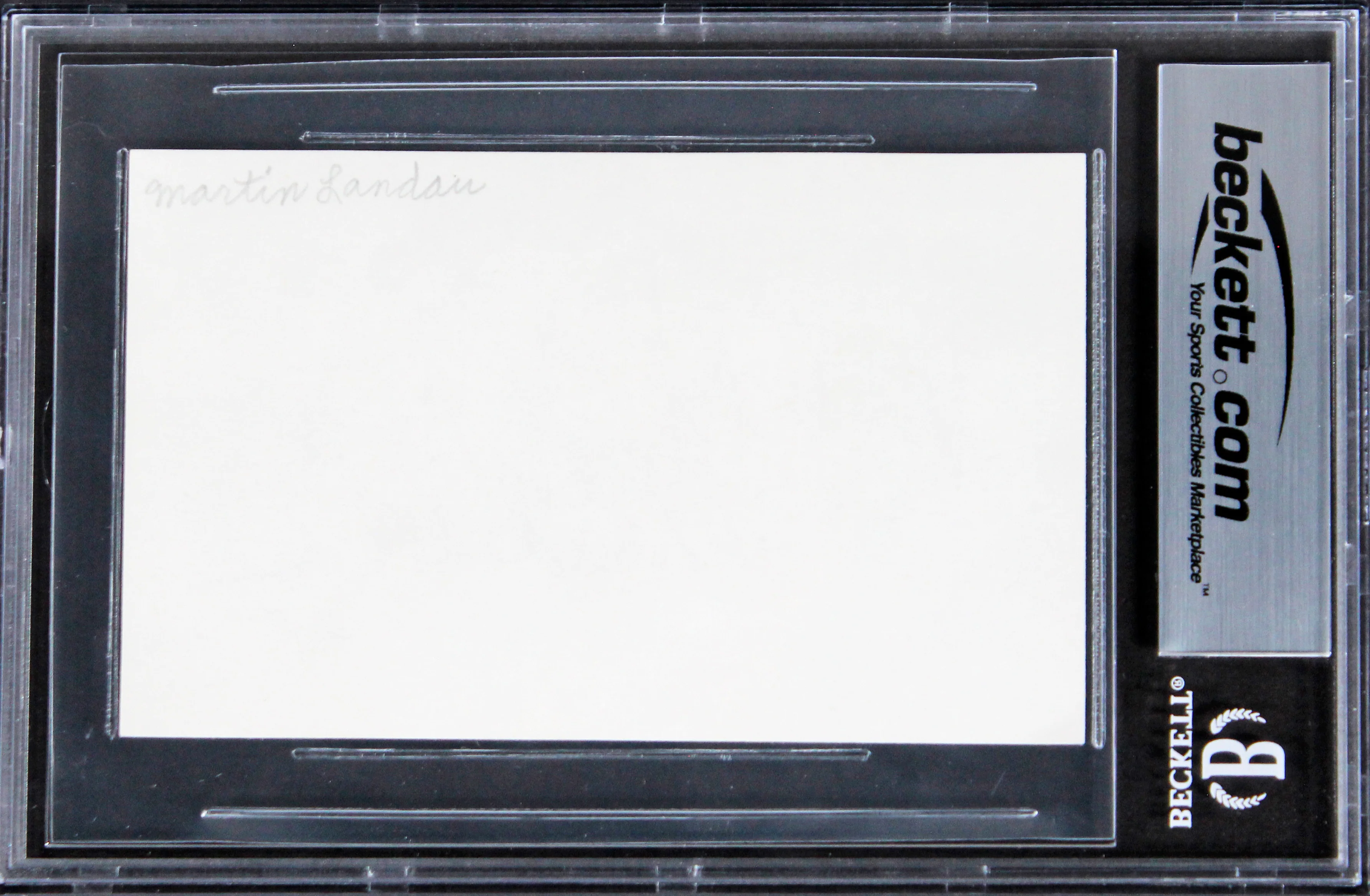 Martin Landau Crimes and Misdemeanors Signed 3x5 Index Card BAS Slabbed 1 - Image 3