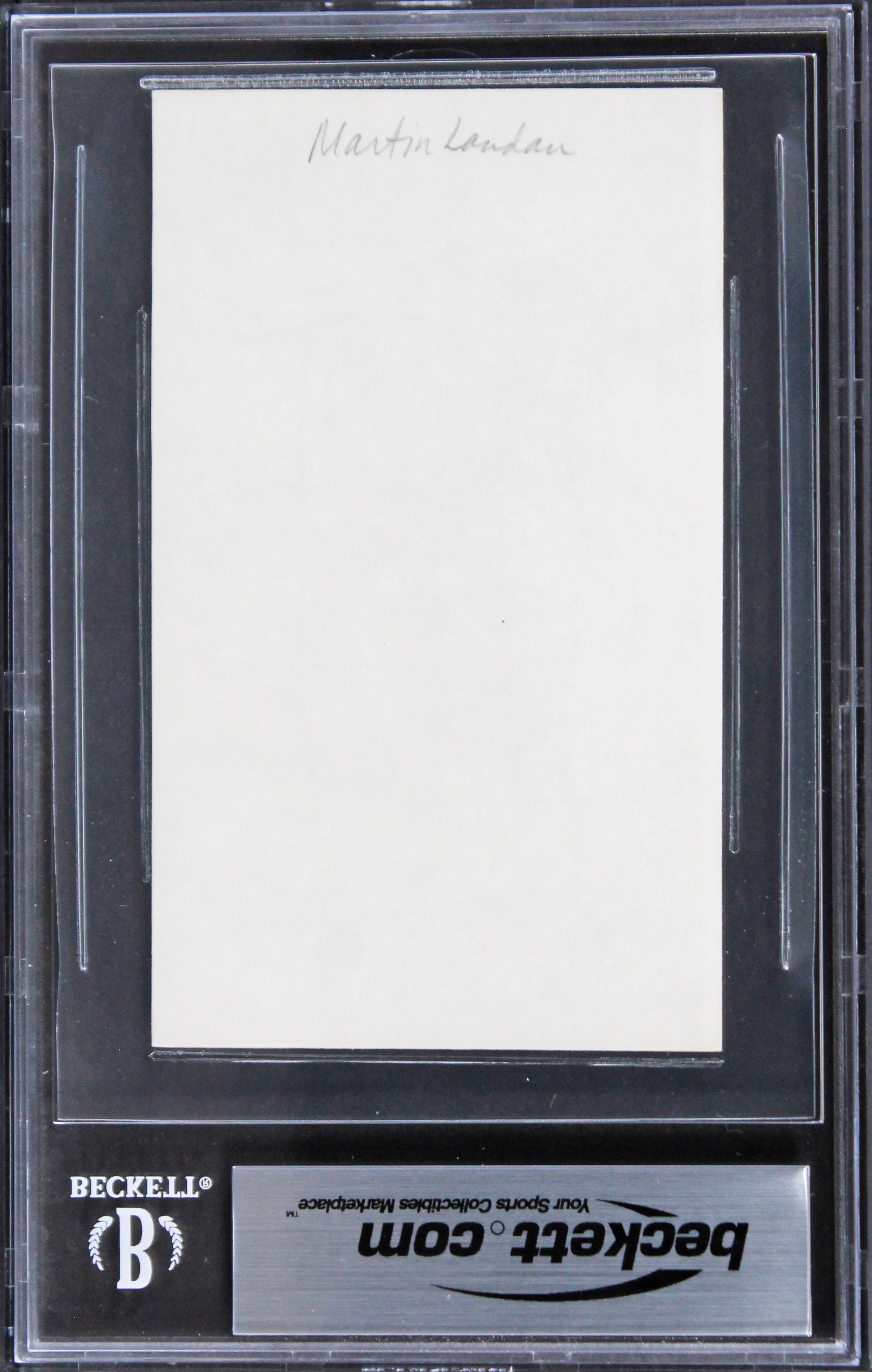 Martin Landau Ed Wood Authentic Signed 3x5 Index Card Autographed BAS Slabbed - Image 3