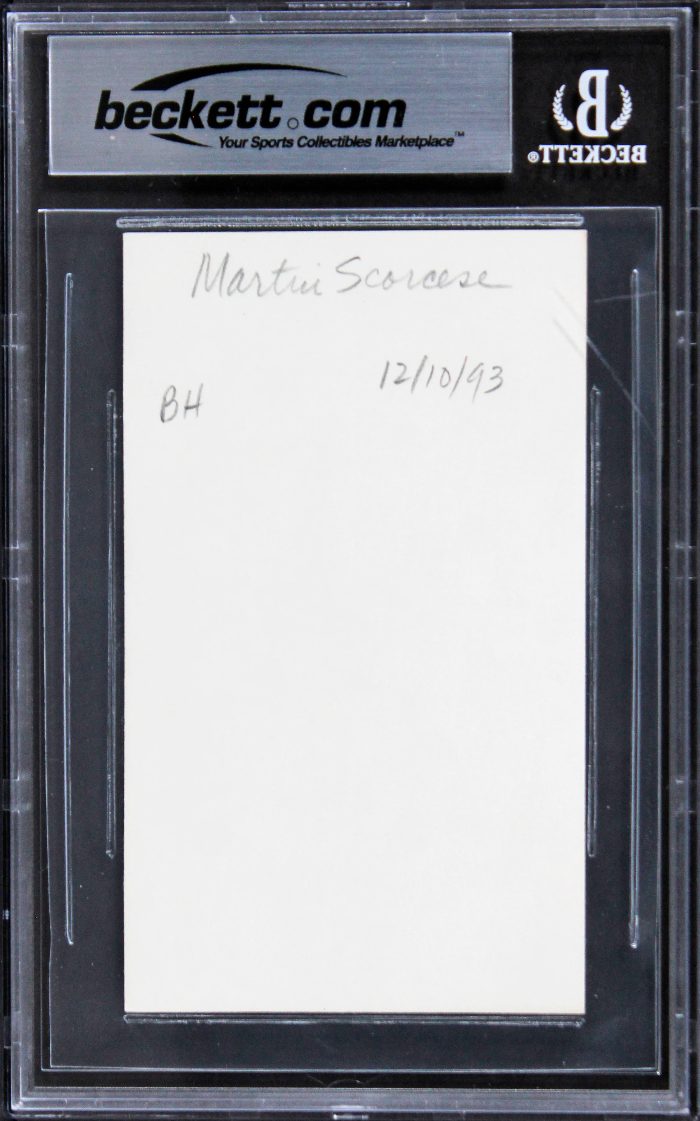 Martin Scorsese Goodfellas Authentic Signed 3x5 Index Card BAS Slabbed - Image 3