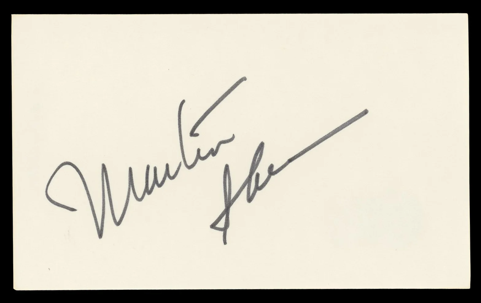 Martin Sheen The Departed Authentic Signed 3x5 Index Card BAS #BN06353 - Image 2