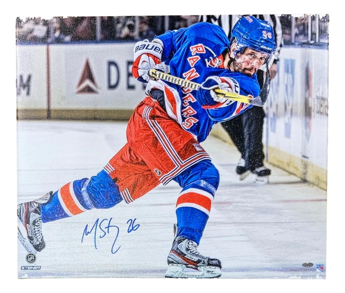 Martin St. Louis Signed Stretched 20x24 New York Rangers Canvas Steiner Sports - Image 5