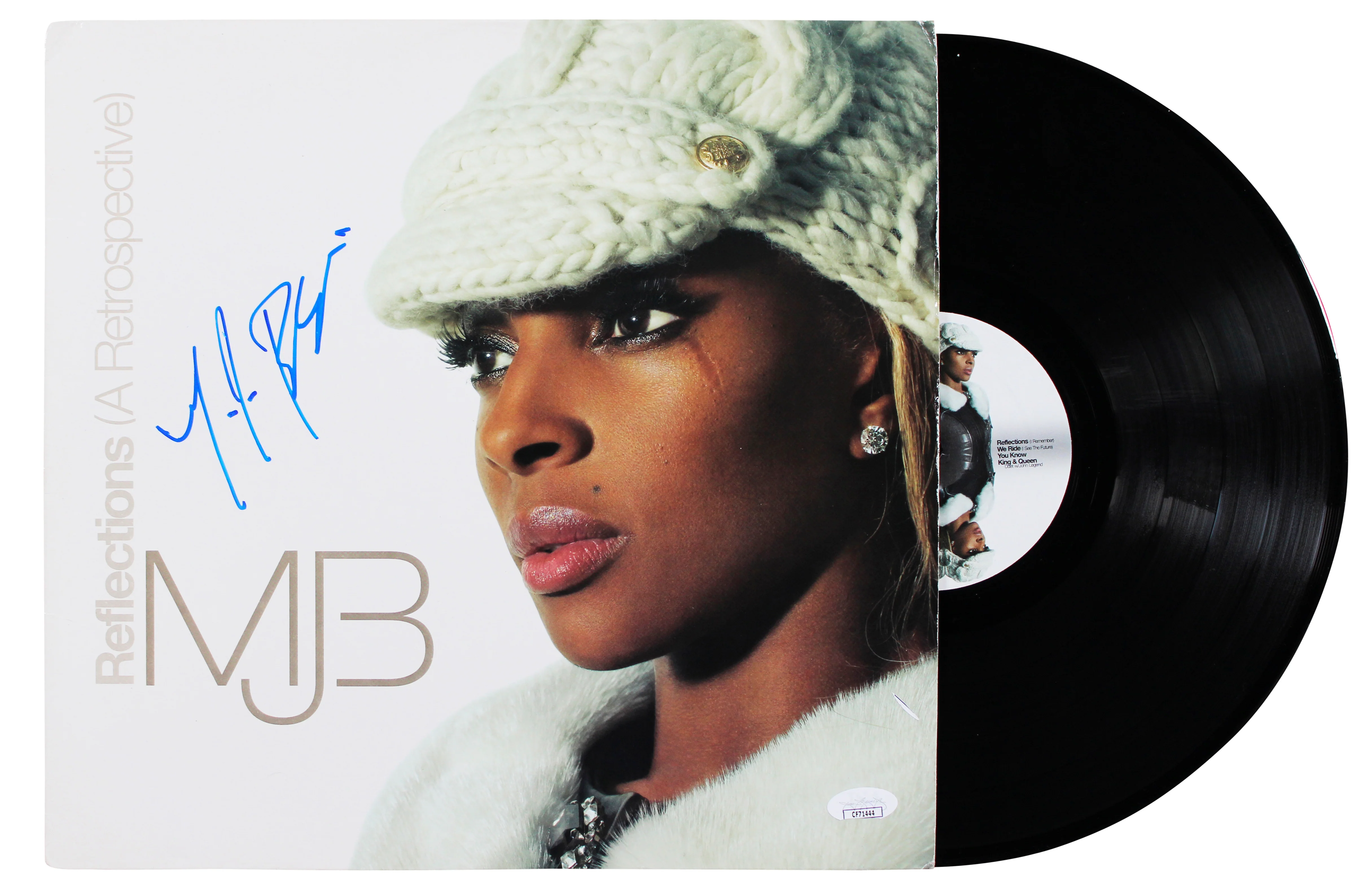 Mary J. Blige Authentic Signed Reflections Album Cover W/ Vinyl JSA #CF71444 - Image 2