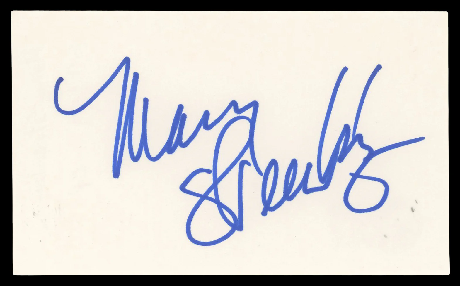 Mary Steenburgen Time After Time Authentic Signed 3x5 Index Card BAS #BN06482 - Image 2