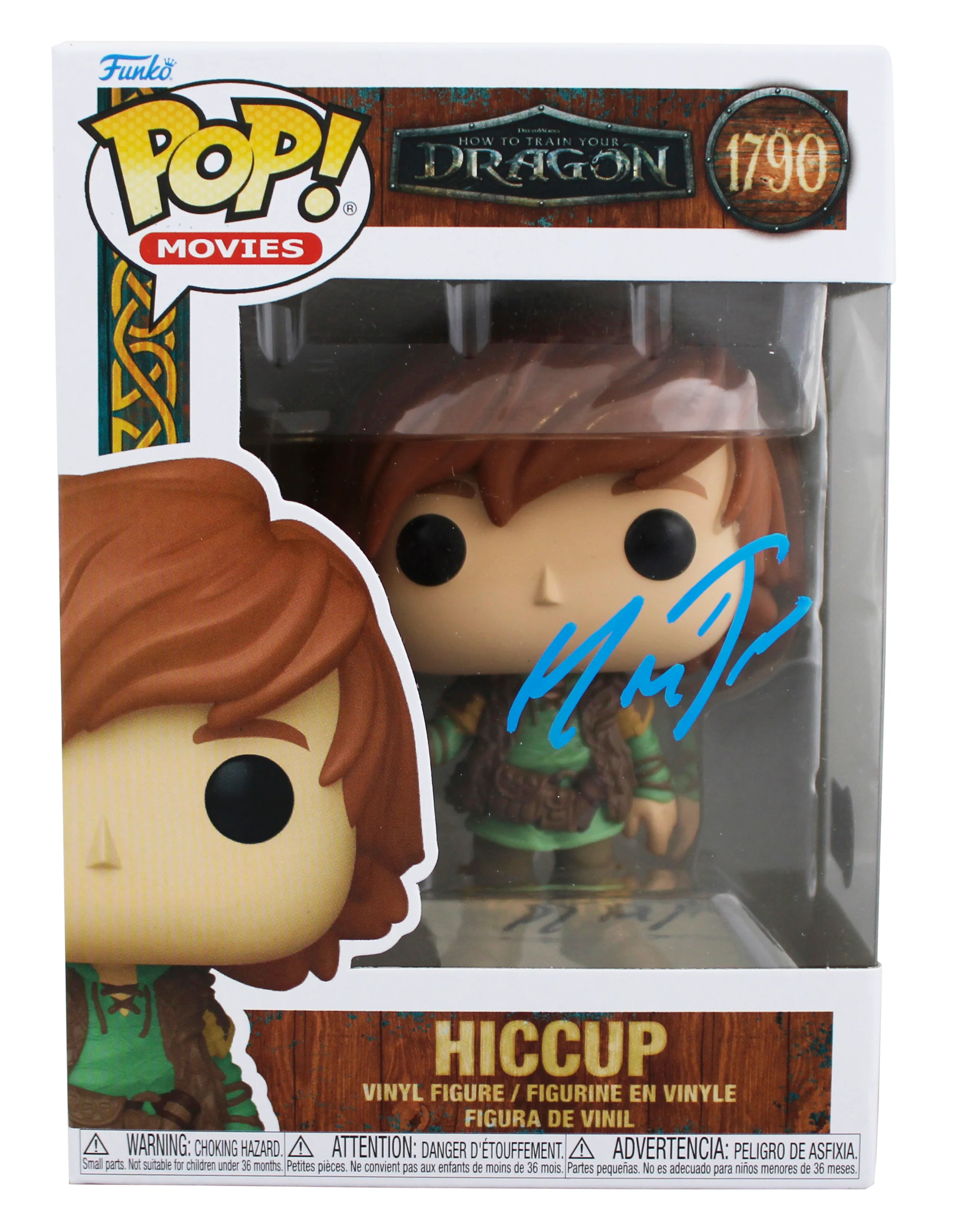 Mason Thames How to Train Your Dragon Signed Hiccup #1790 Funko Pop Figure BAS - Image 2