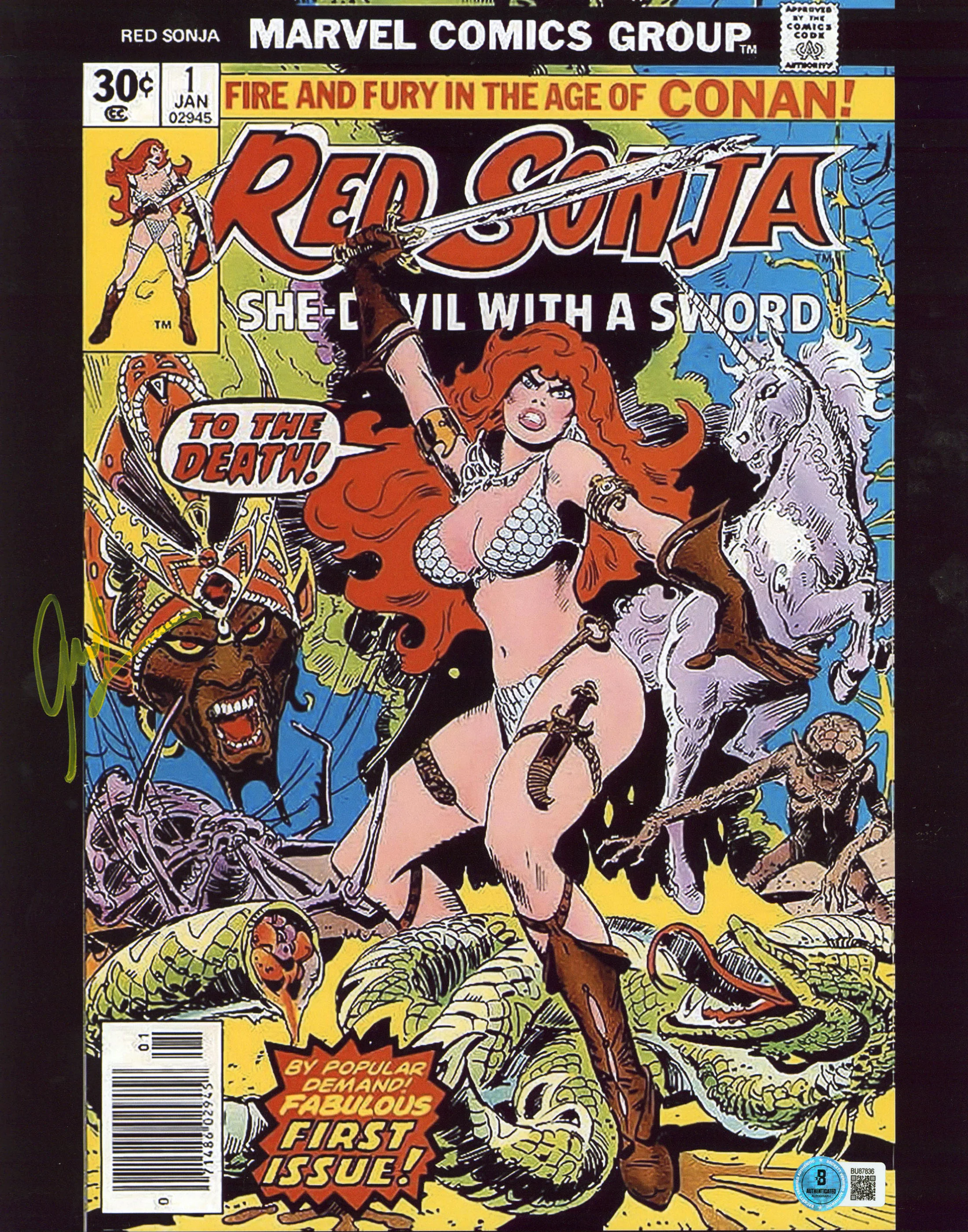 Matilda Lutz Red Sonja Authentic Signed 11x14 Vertical Photo BAS #BU87836 - Image 2