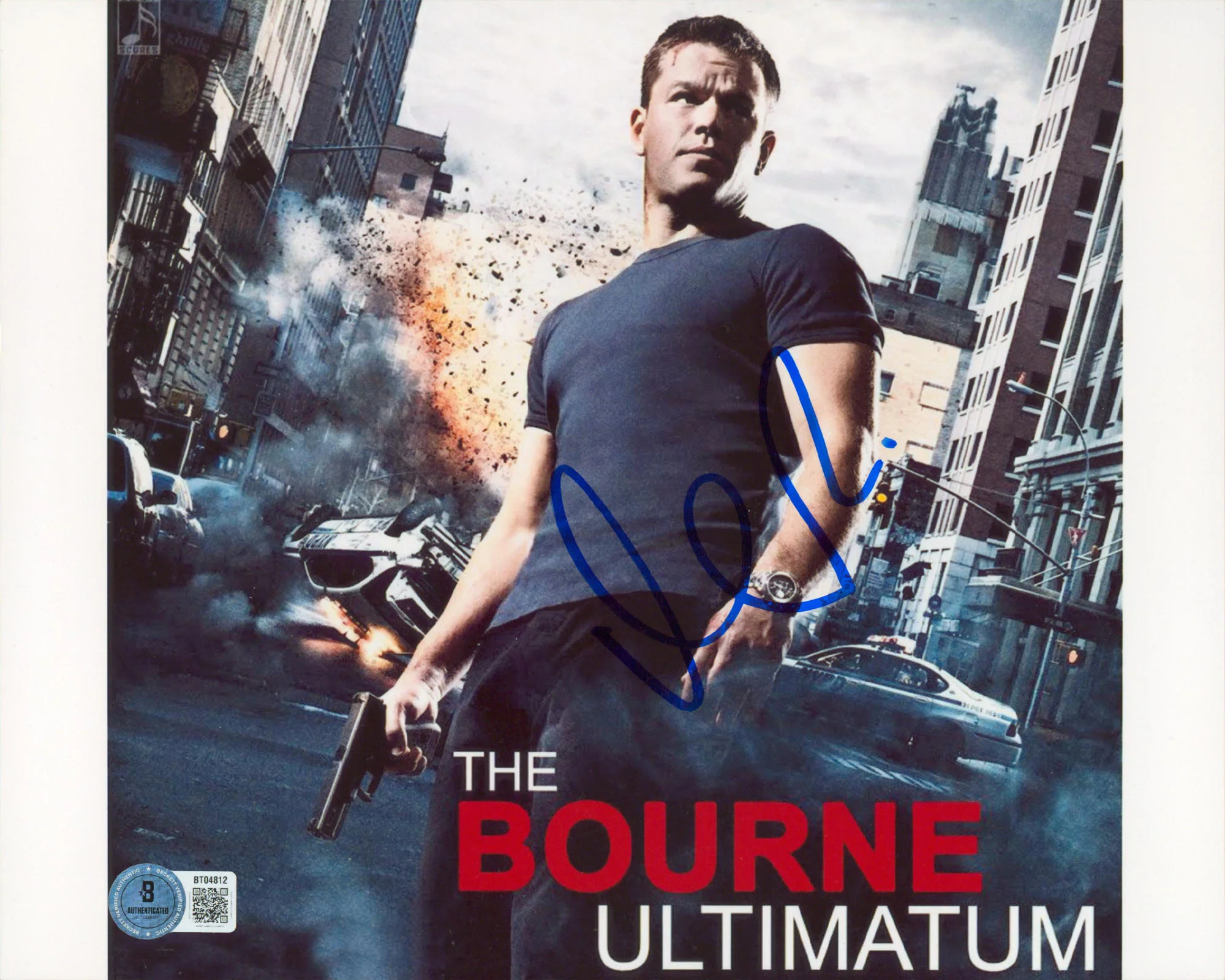 Matt Damon The Bourne Ultimatum Authentic Signed 8x10 Photo BAS #BT04812 - Image 2