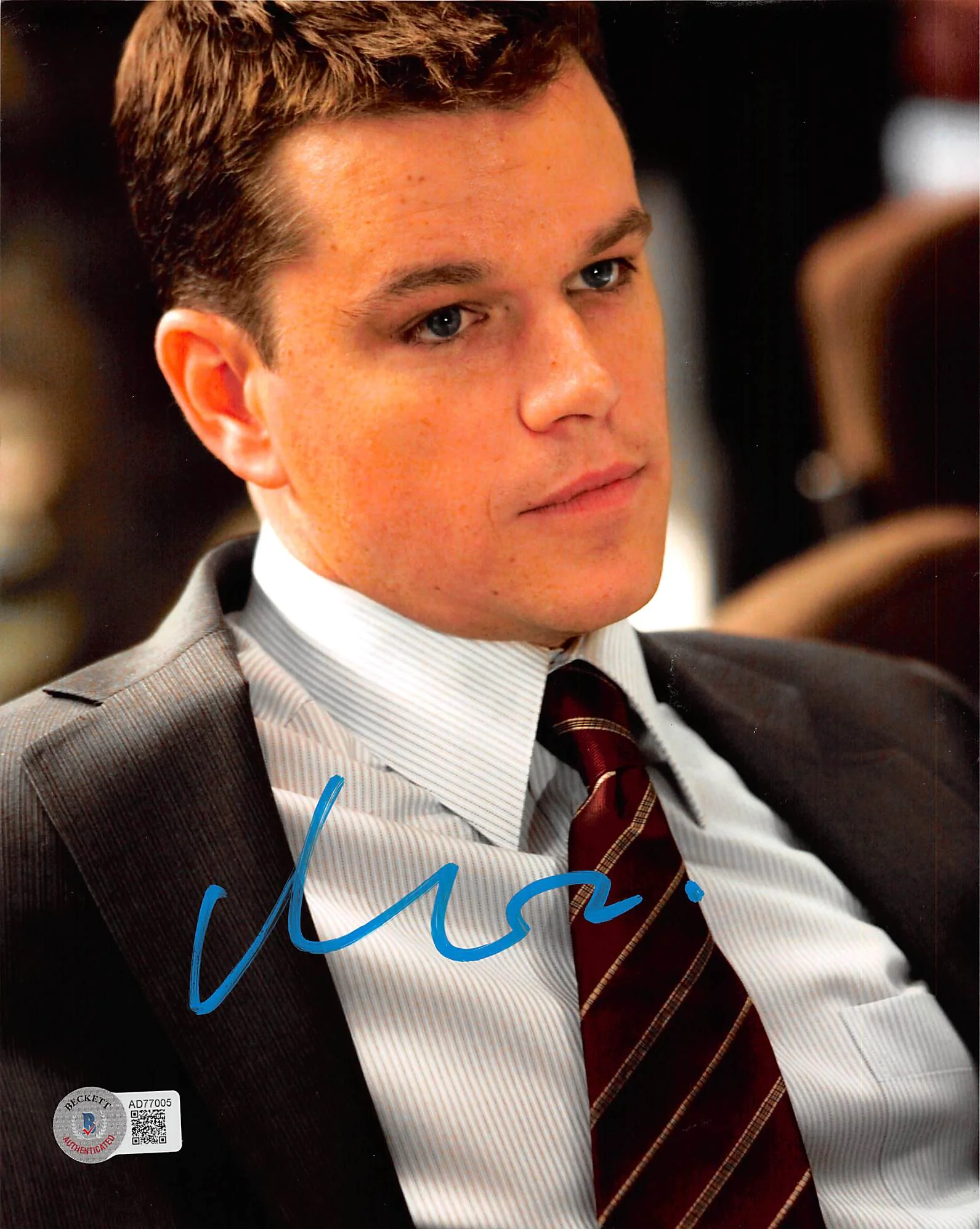 Matt Damon The Departed Authentic Signed 8x10 Photo Autographed BAS #AD77005 - Image 2