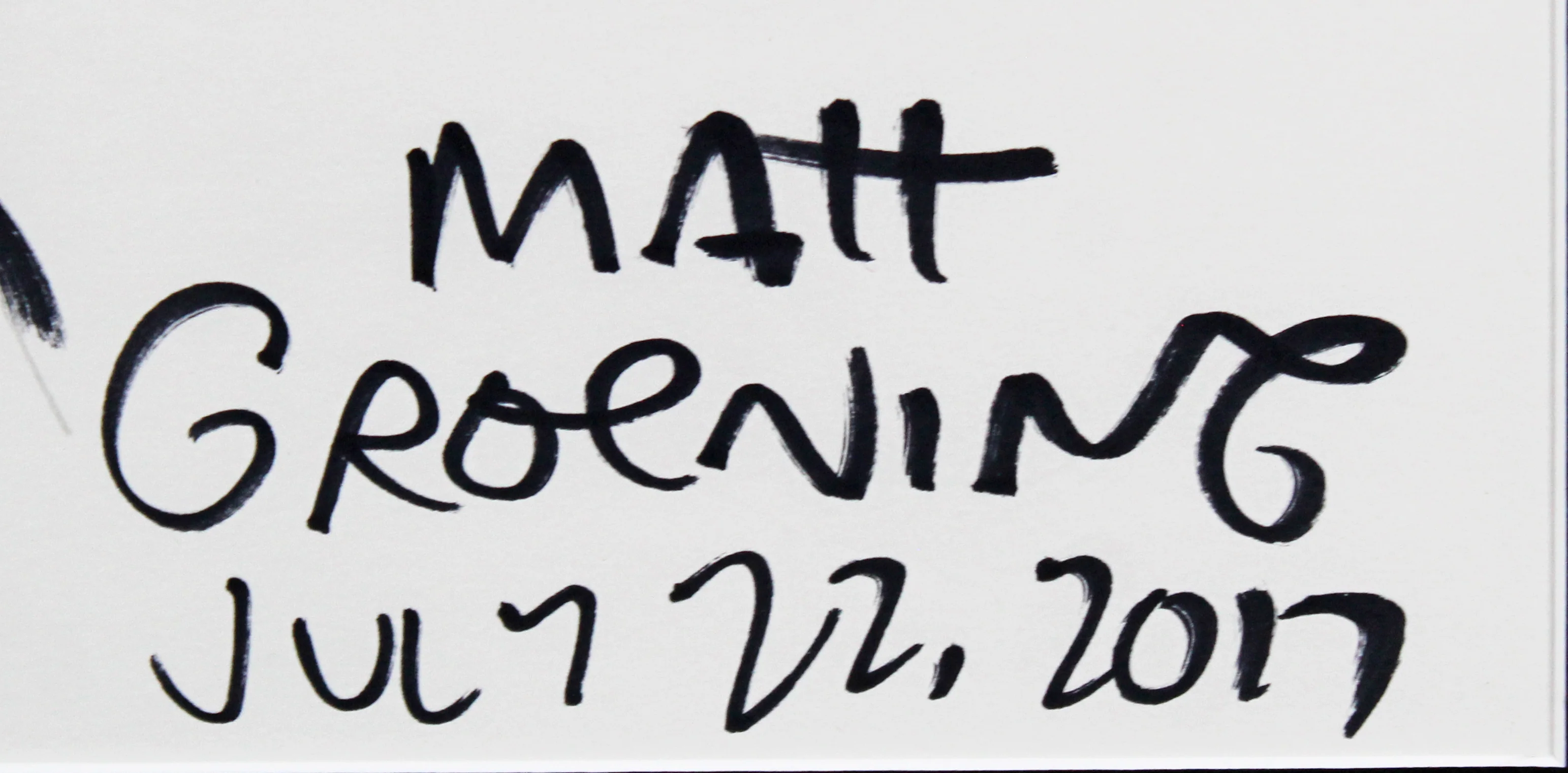 Matt Groening The Simpsons Signed & Framed 18x22 Marge Simpson Sketch BAS LOA - Image 3
