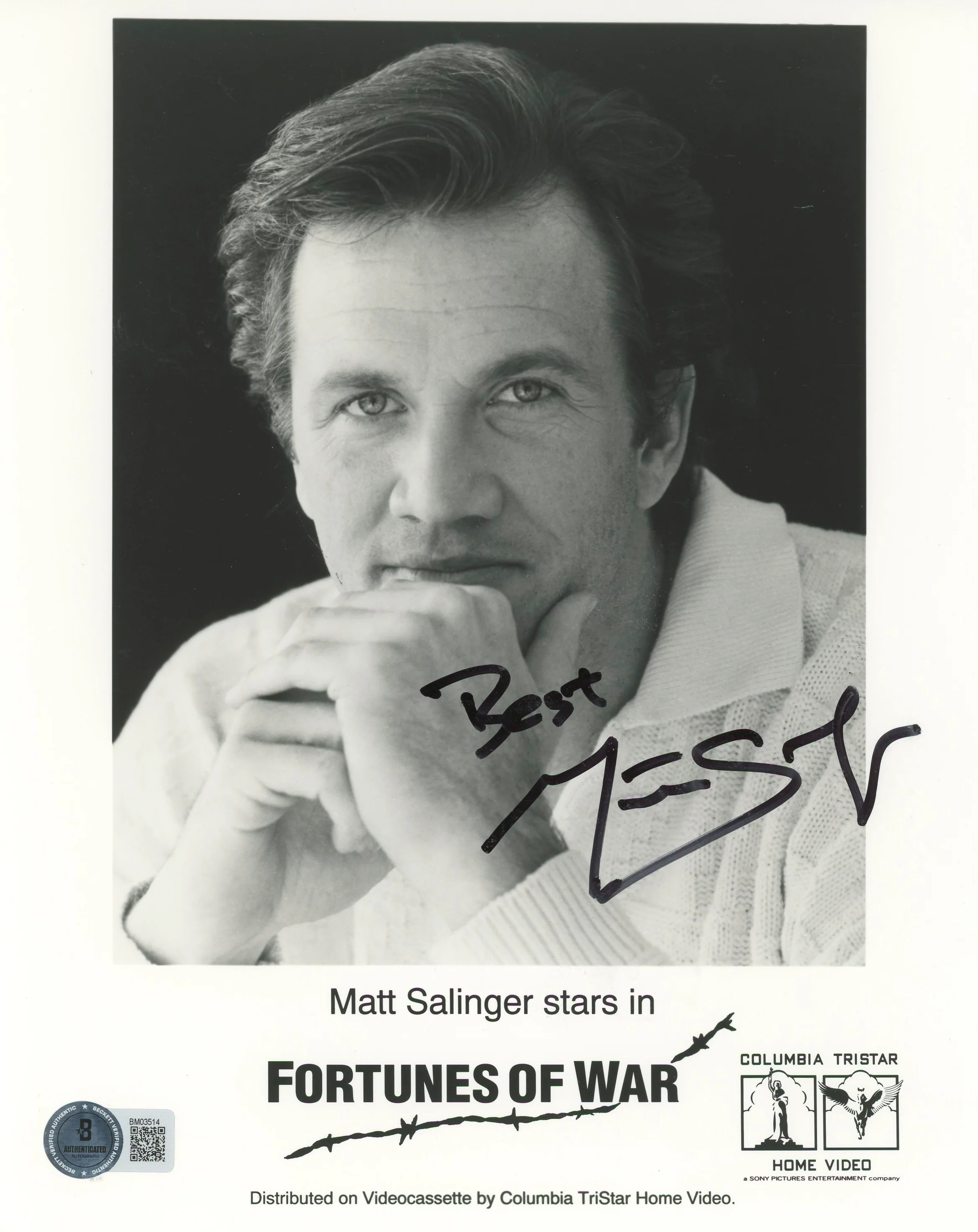 Matt Salinger Fortunes of War "Best" Authentic Signed 8x10 Photo BAS #BM03514 - Image 2