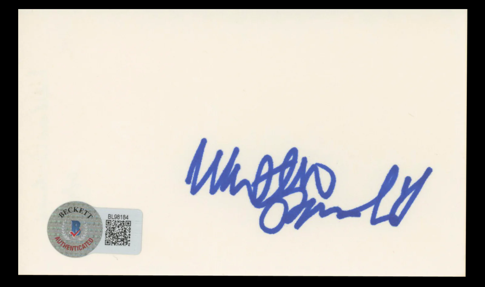 Matthew Broderick Ferris Bueller's Day Off Signed 3x5 Index Card BAS #BL98184 - Image 2