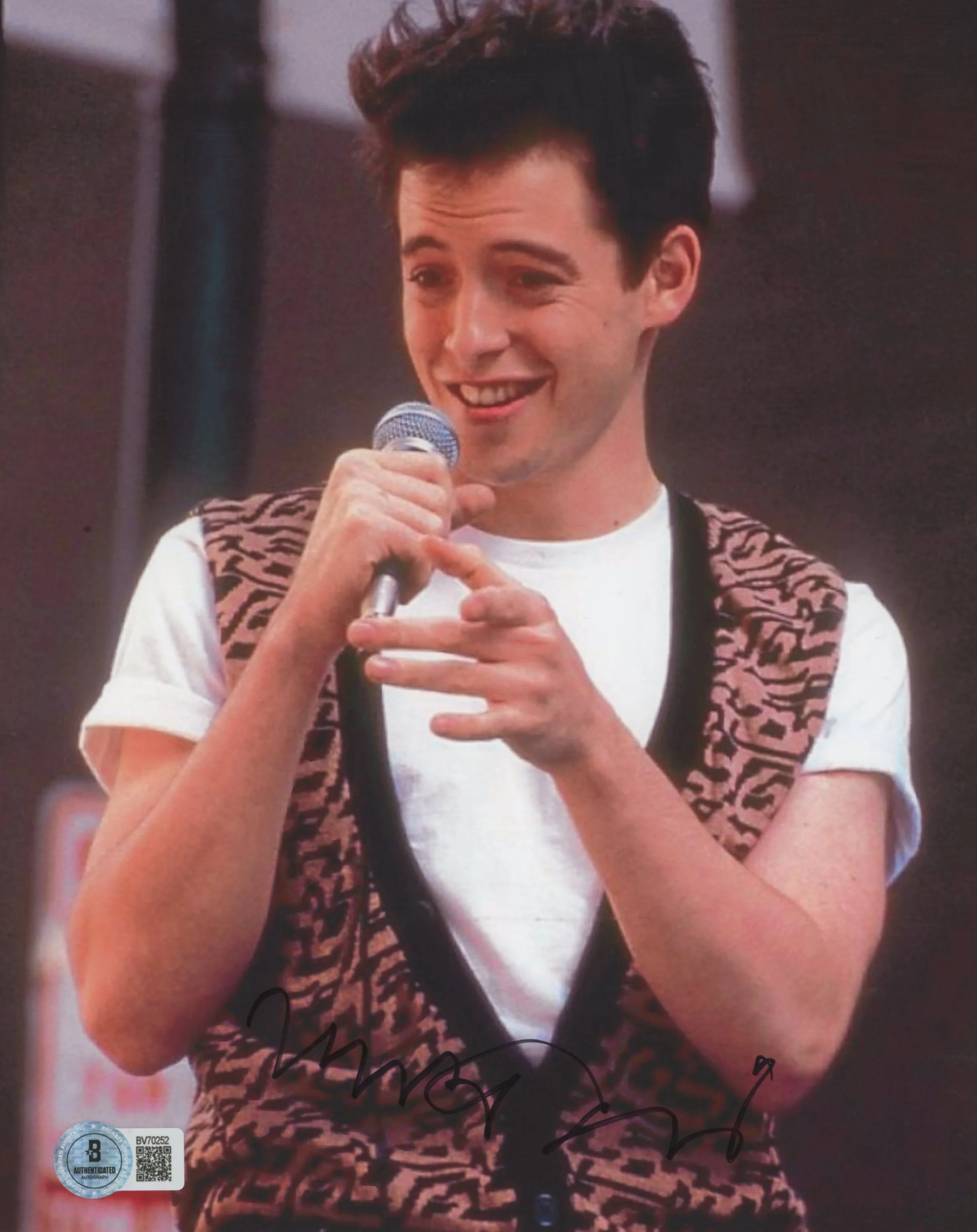 Matthew Broderick Ferris Bueller's Day Off Signed 8x10 Photo BAS #BV70252 - Image 2