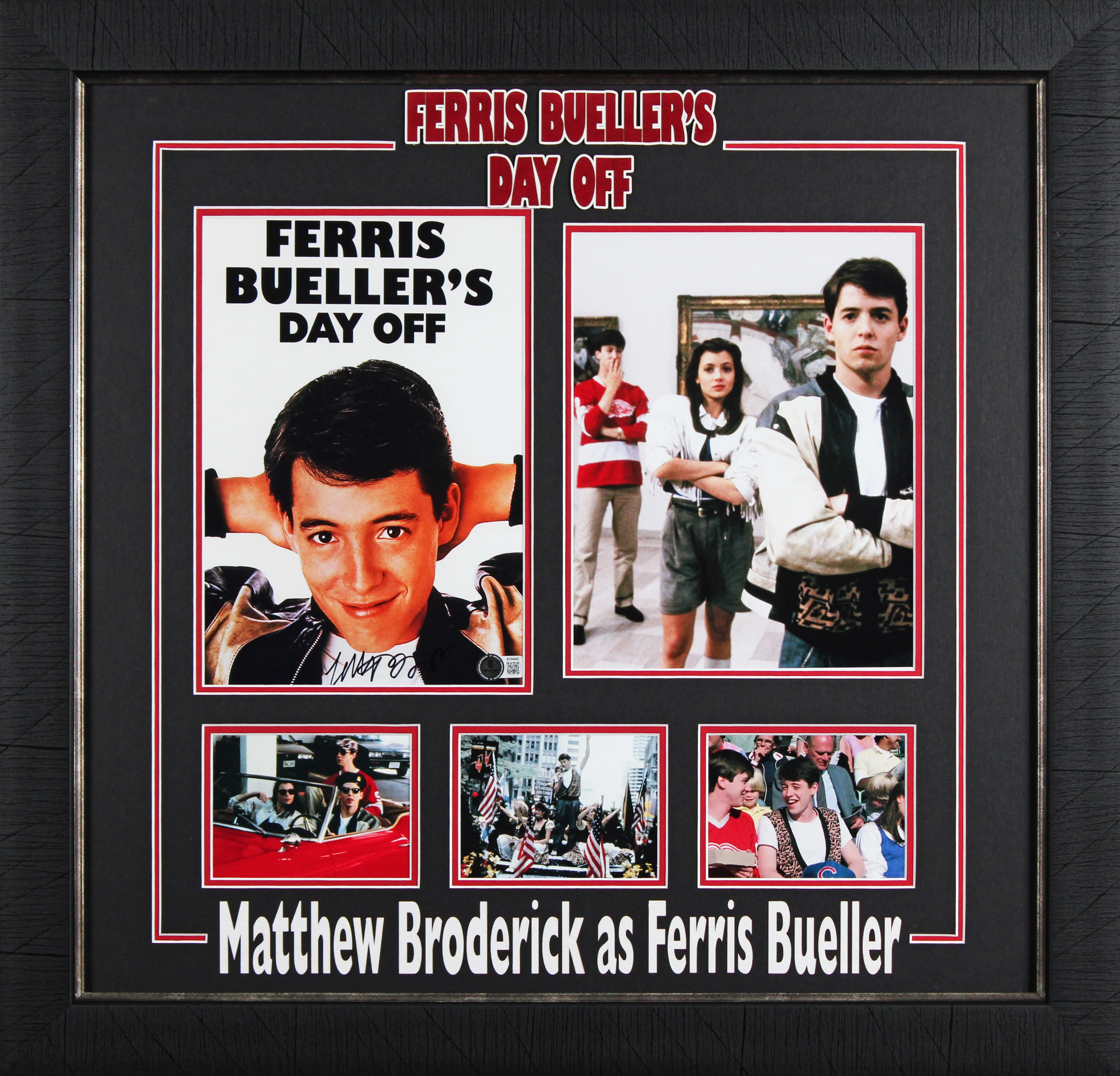 Matthew Broderick Ferris Bueller's Day Off Signed Framed Photo BAS #BT04845