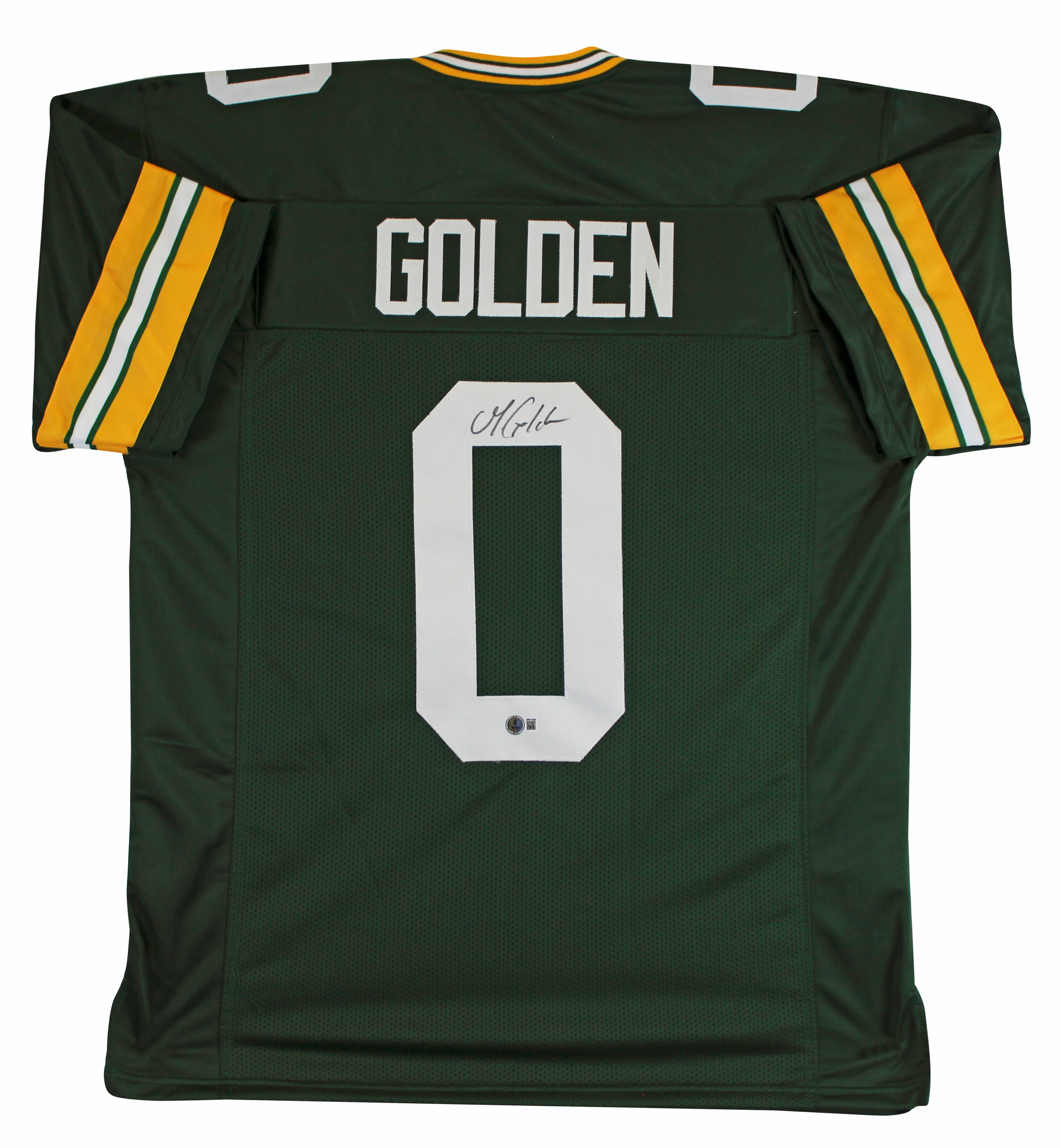 Matthew Golden Authentic Signed Green Pro Style Jersey BAS Witnessed 2 - Image 2