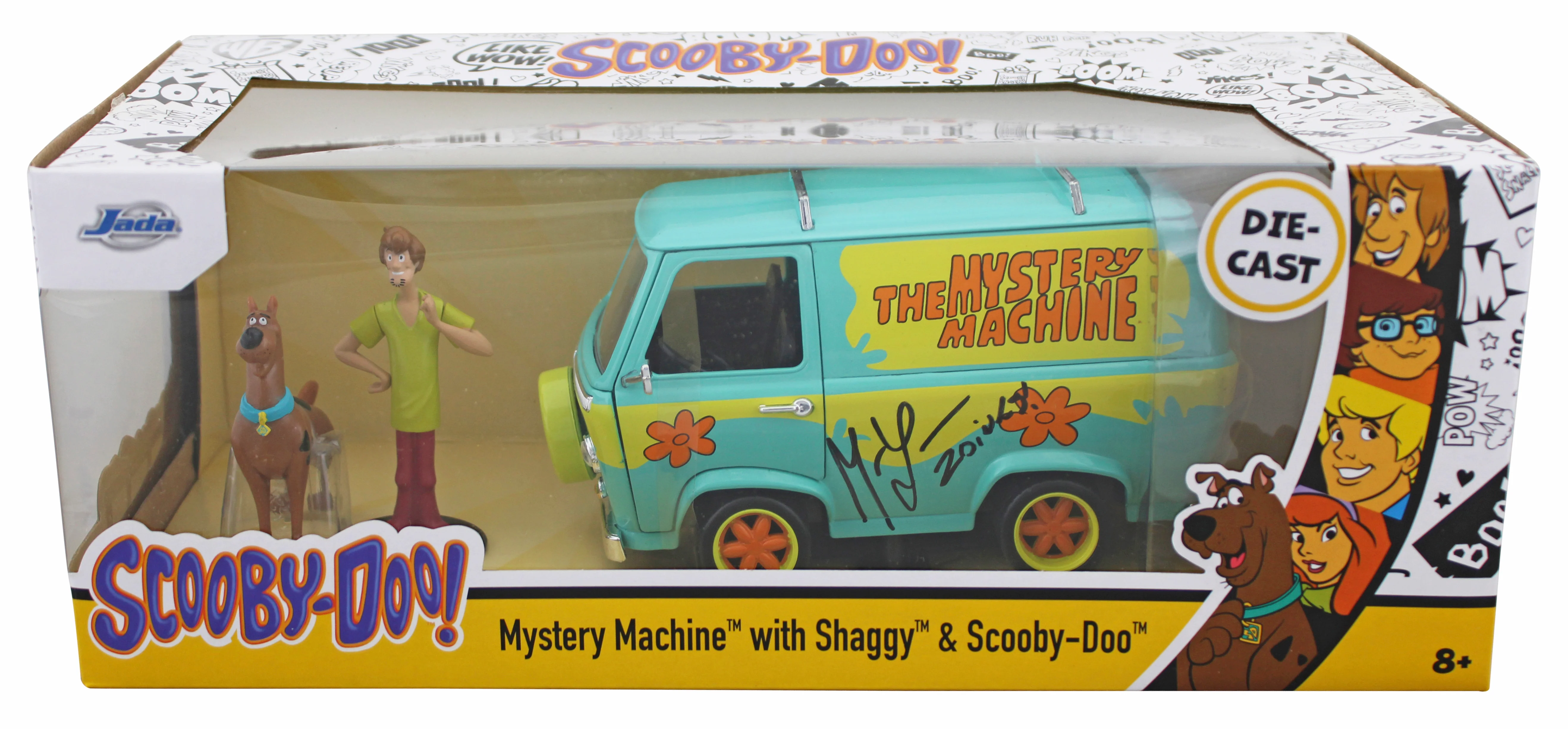 Matthew Lillard Scooby-Doo Signed 1:24 Die Cast Metal Mystery Machine BAS Wit