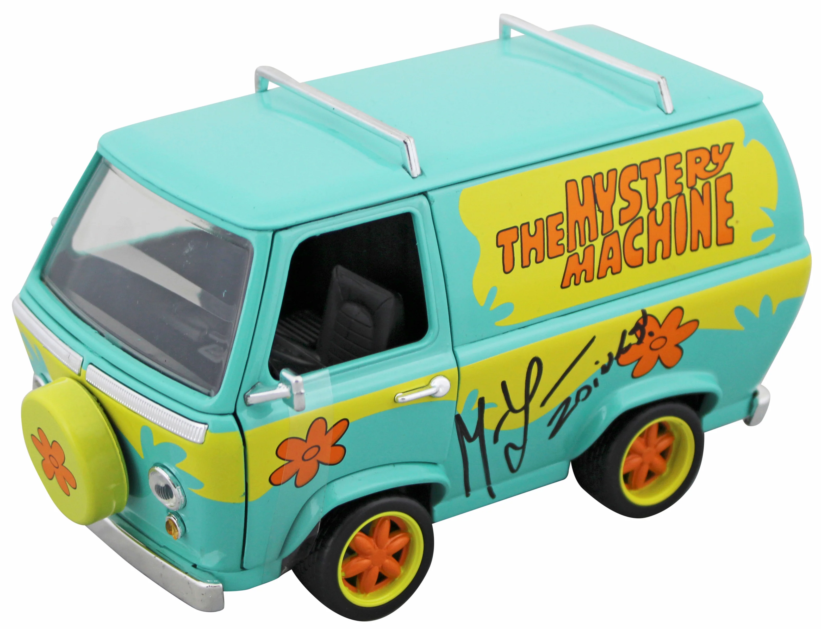 Matthew Lillard Scooby-Doo Signed 1:24 Die Cast Metal Mystery Machine BAS Wit - Image 3