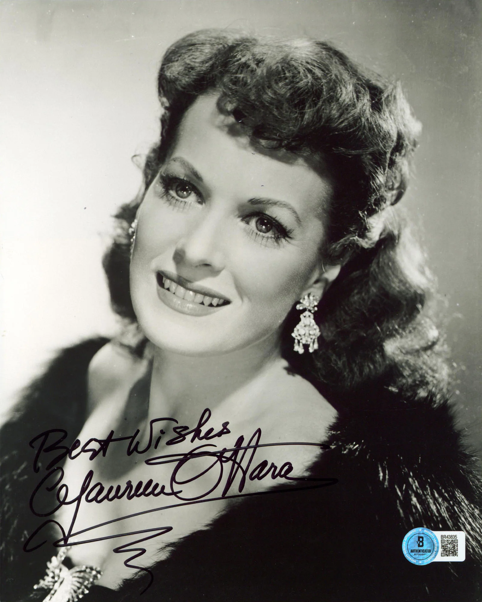 Maureen O'Hara Only The Lonely "Best Wishes" Signed 8x10 Photo BAS #BR43835