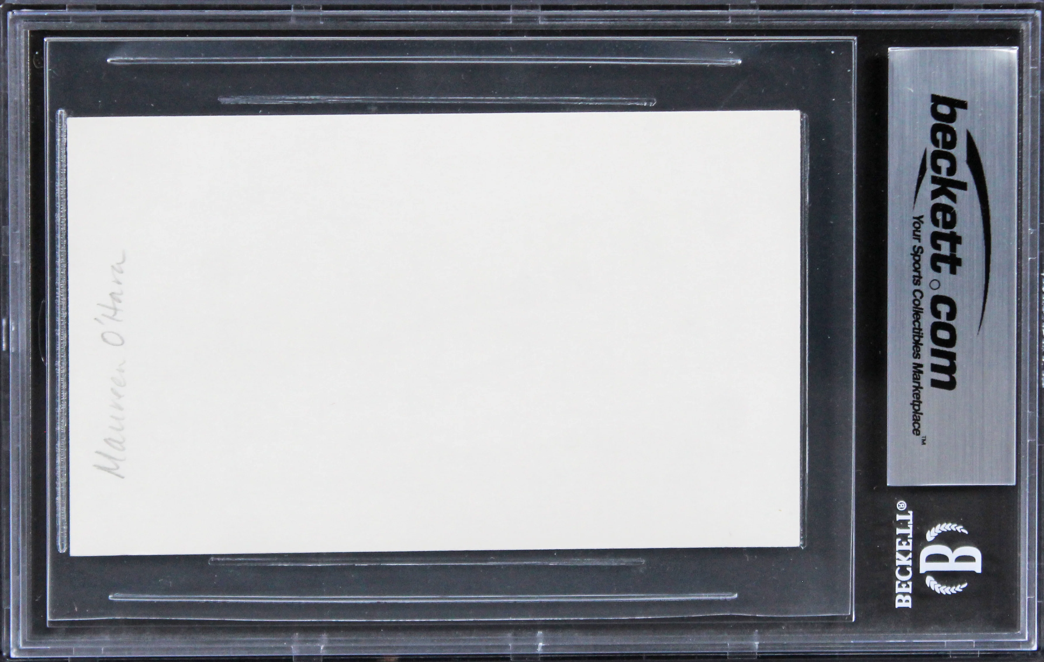 Maureen O'Hara The Quiet Man Authentic Signed 3x5 Index Card BAS Slabbed 5 - Image 3