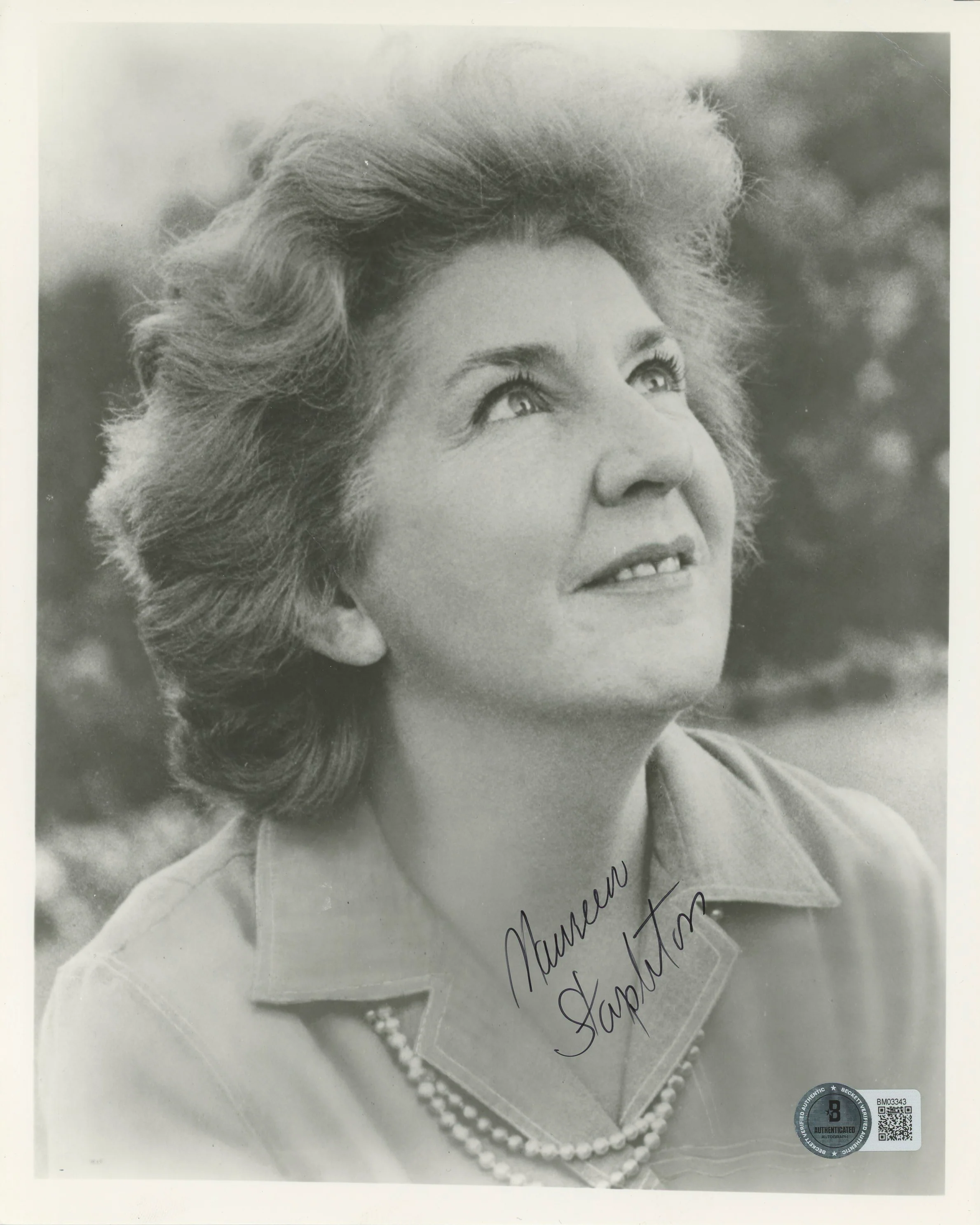 Maureen Stapleton Reds Authentic Signed 8x10 Black & White Photo BAS #BM03343 - Image 2