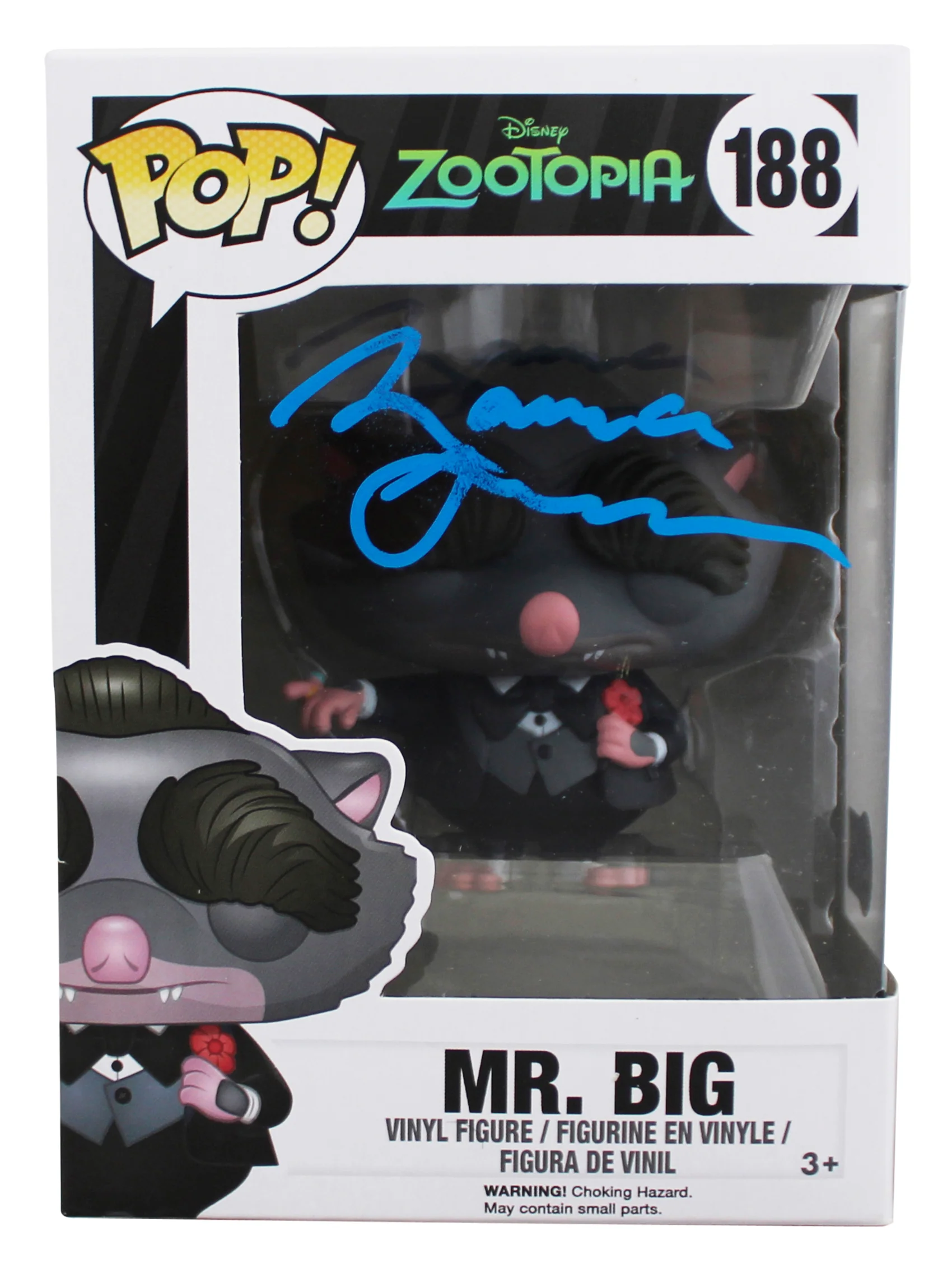 Maurice LaMarche Zootopia Signed Mr. Big #188 Funko Pop Figure BAS #BW89036
