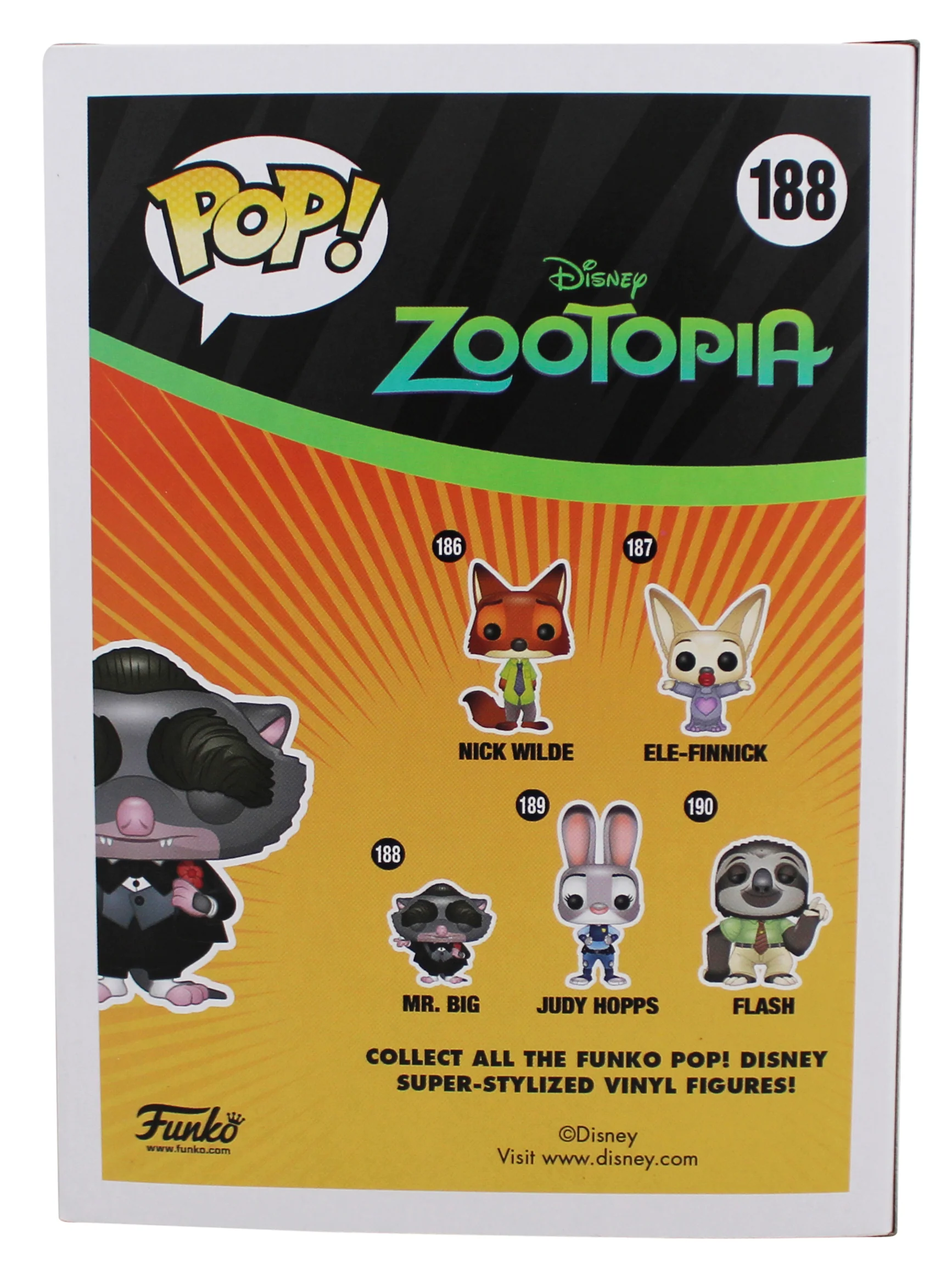 Maurice LaMarche Zootopia Signed Mr. Big #188 Funko Pop Figure BAS #BW89036 - Image 5
