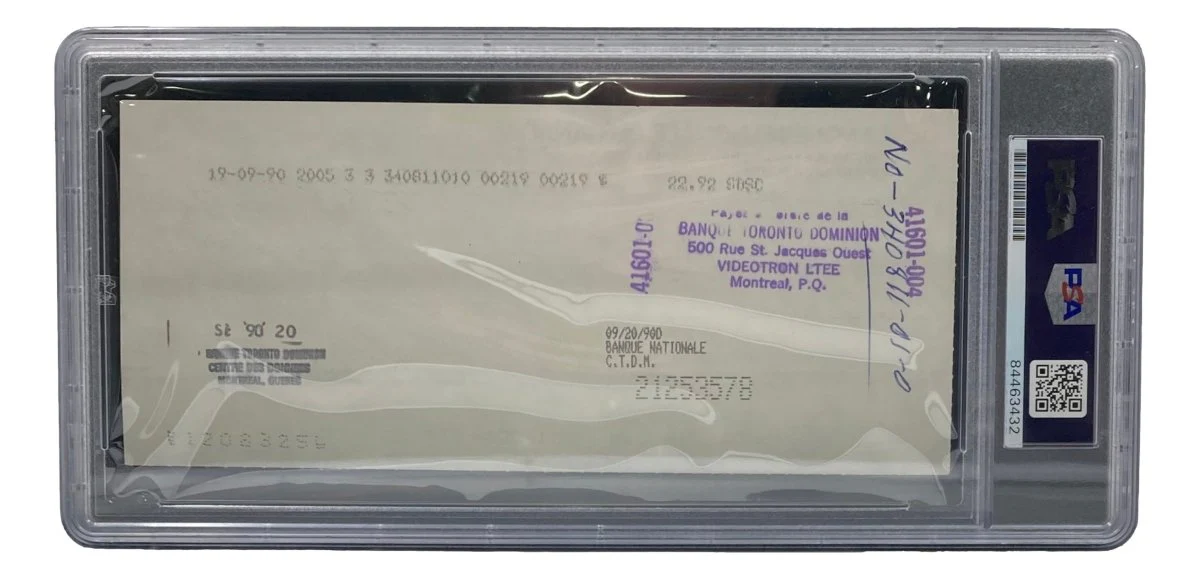 Maurice Richard Signed Montreal Canadiens Bank Check #238 PSA/DNA - Image 2
