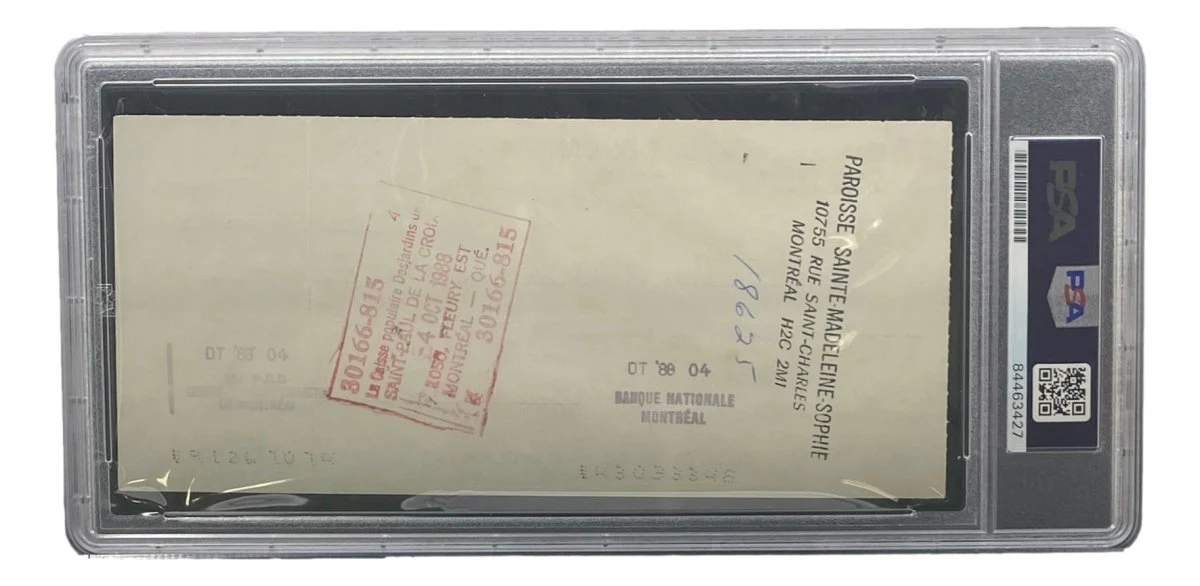 Maurice Richard Signed Montreal Canadiens Bank Check #24 PSA/DNA - Image 2