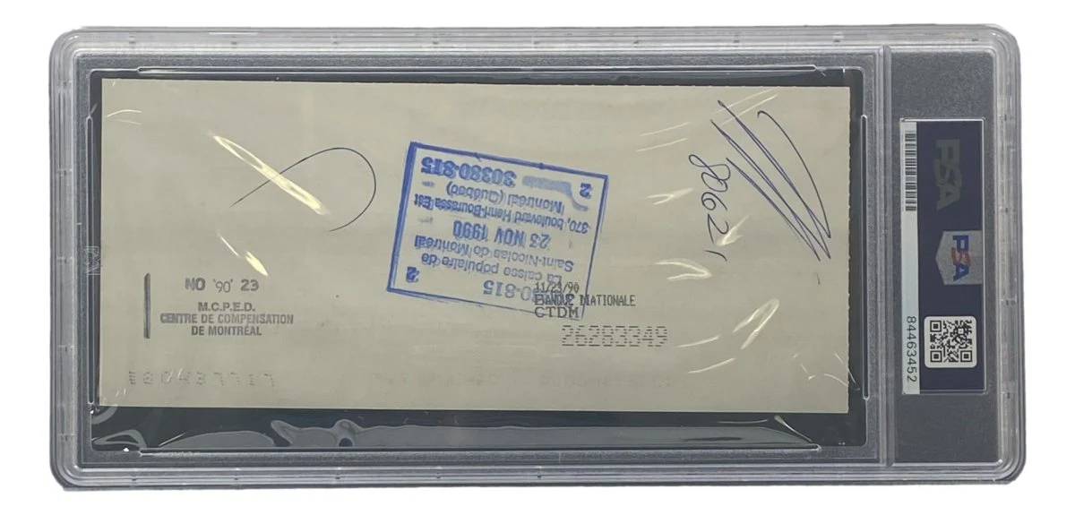 Maurice Richard Signed Montreal Canadiens Bank Check #263 PSA/DNA - Image 2