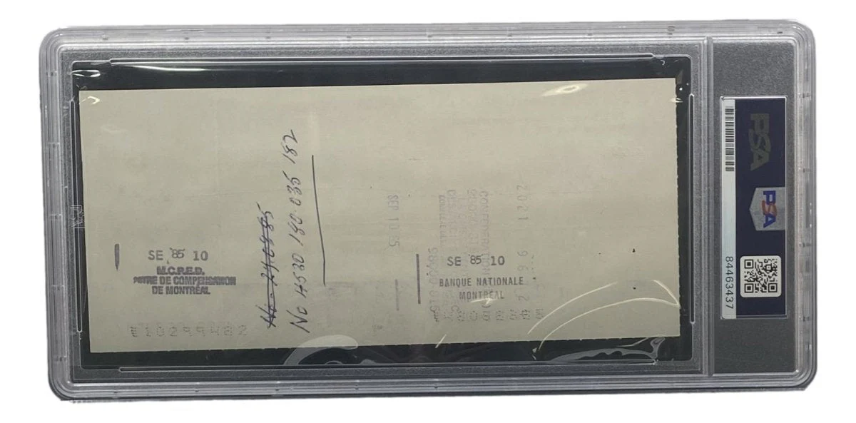 Maurice Richard Signed Montreal Canadiens Bank Check #340 PSA/DNA - Image 2