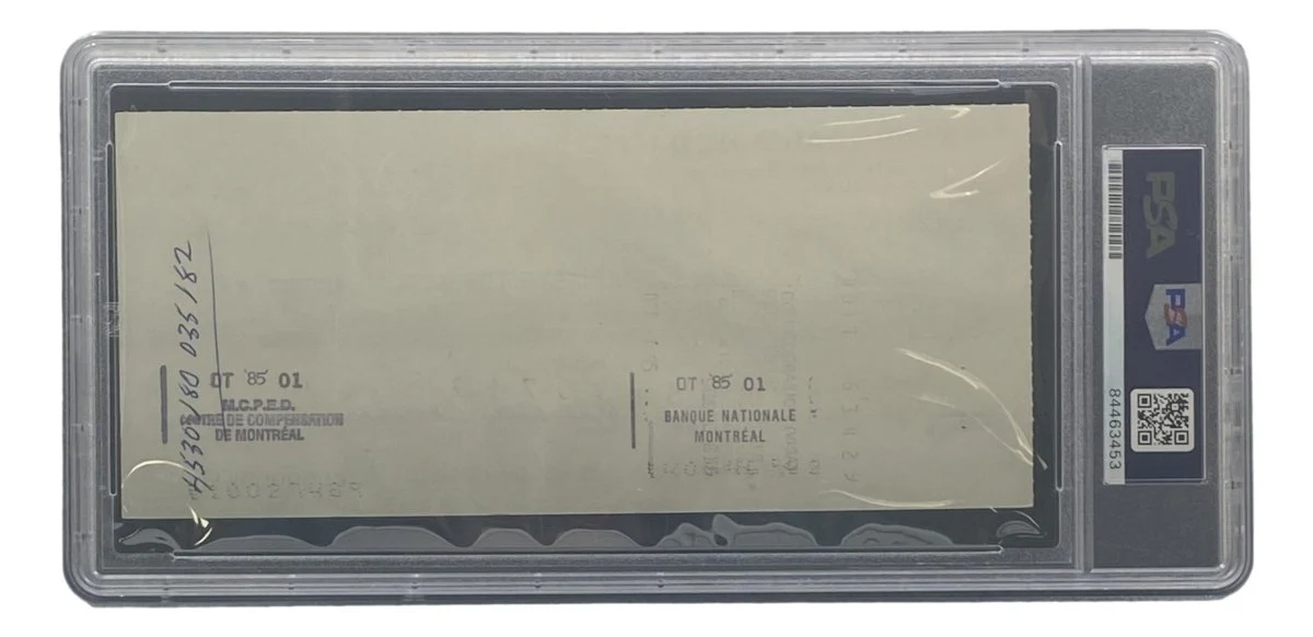 Maurice Richard Signed Montreal Canadiens Bank Check #351 PSA/DNA - Image 2