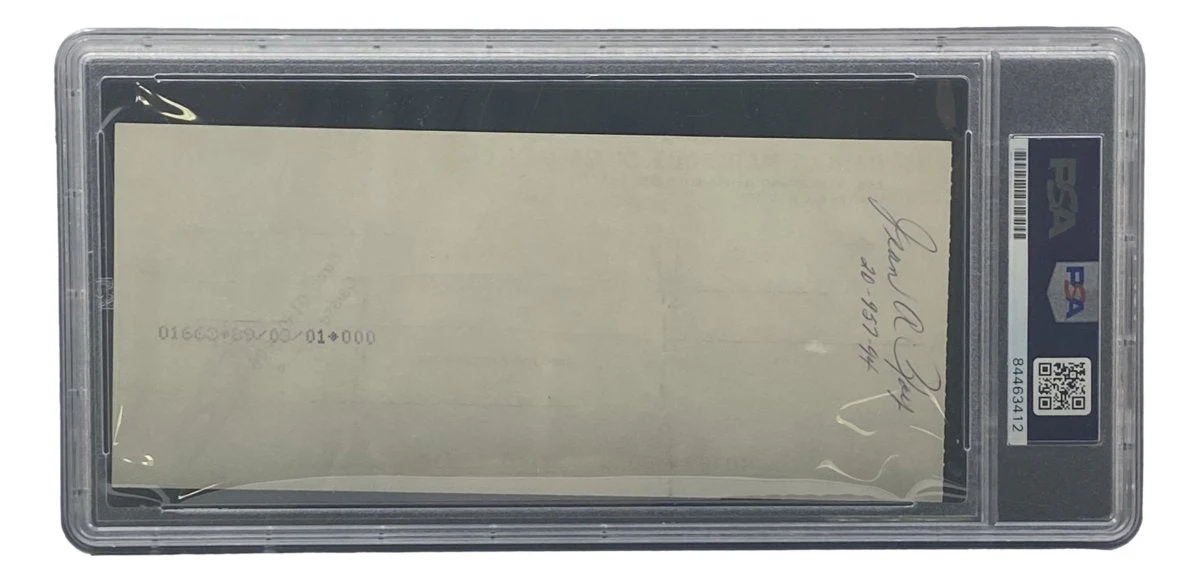 Maurice Richard Signed Montreal Canadiens Bank Check #42 PSA/DNA - Image 2