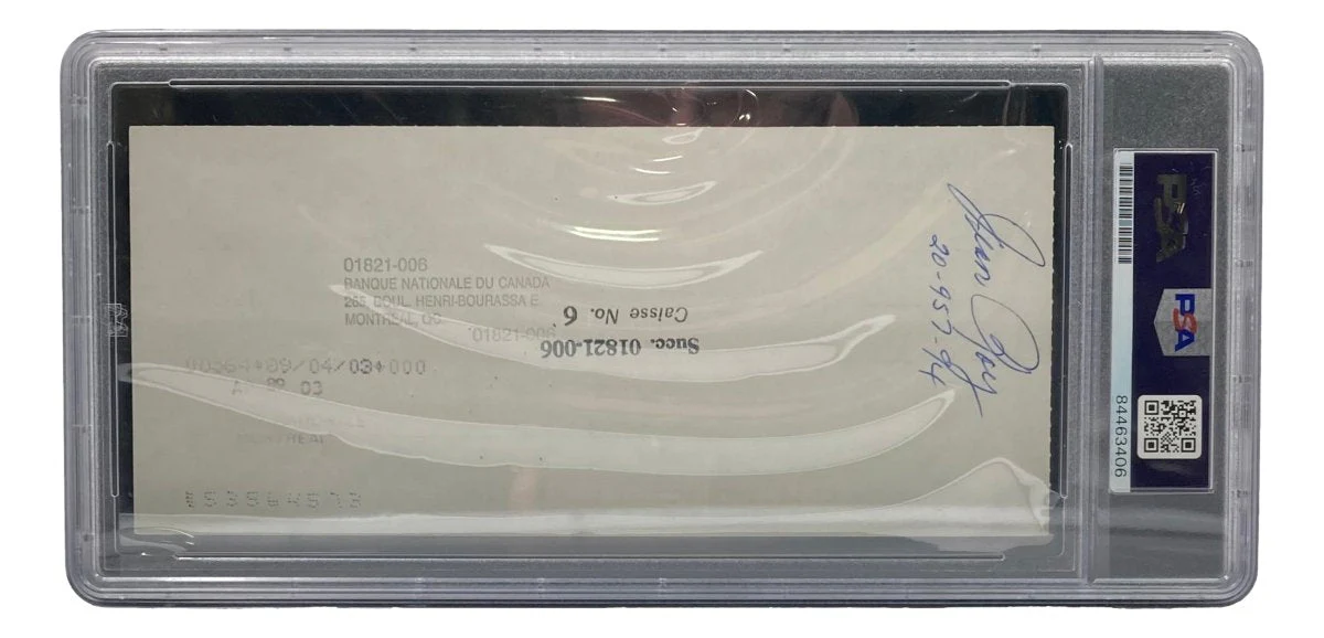 Maurice Richard Signed Montreal Canadiens Bank Check #43 PSA/DNA - Image 2