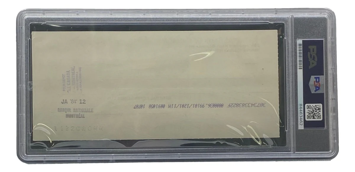 Maurice Richard Signed Montreal Canadiens Bank Check #437 PSA/DNA - Image 2