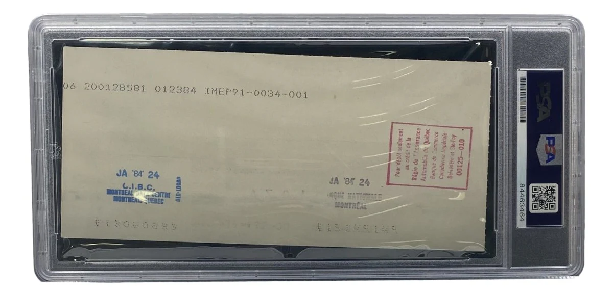 Maurice Richard Signed Montreal Canadiens Bank Check #438 PSA/DNA - Image 2