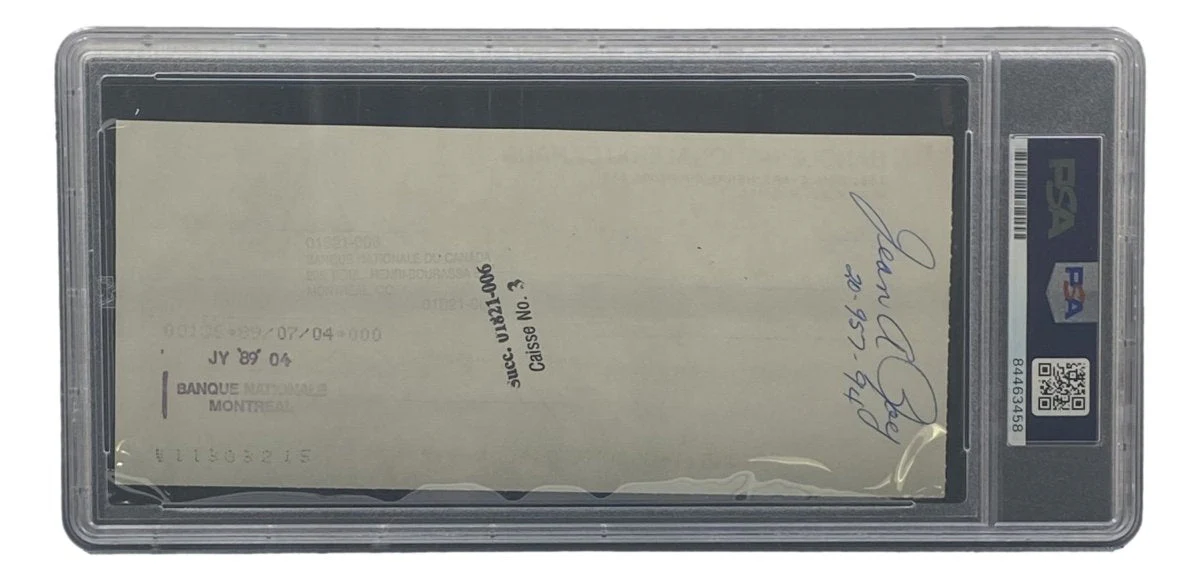 Maurice Richard Signed Montreal Canadiens Bank Check #46 PSA/DNA - Image 2