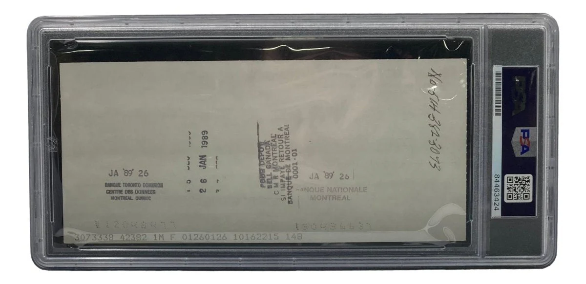 Maurice Richard Signed Montreal Canadiens Bank Check #55 PSA/DNA - Image 2