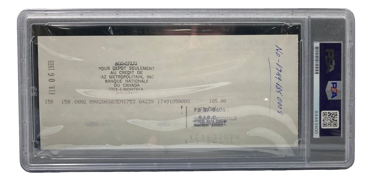 Maurice Richard Signed Montreal Canadiens Personal Bank Check #56 PSA/DNA - Image 2