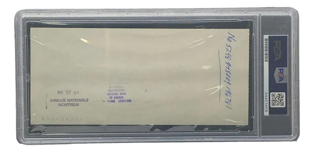 Maurice Richard Signed Montreal Canadiens Bank Check #63 PSA/DNA - Image 2