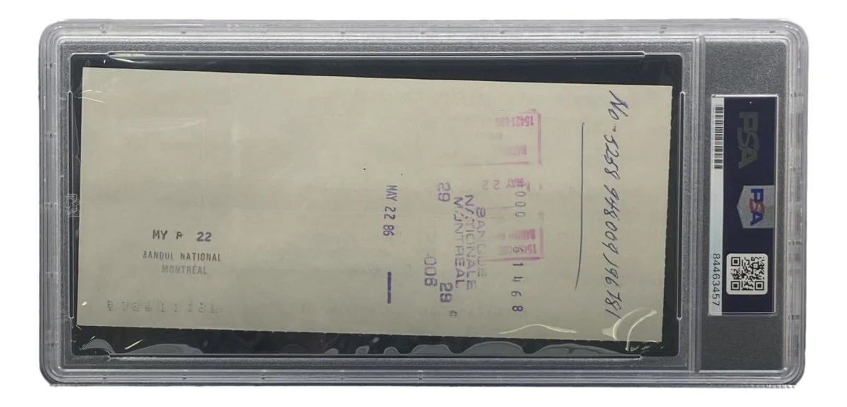 Maurice Richard Signed Montreal Canadiens Bank Check #634 PSA/DNA - Image 2