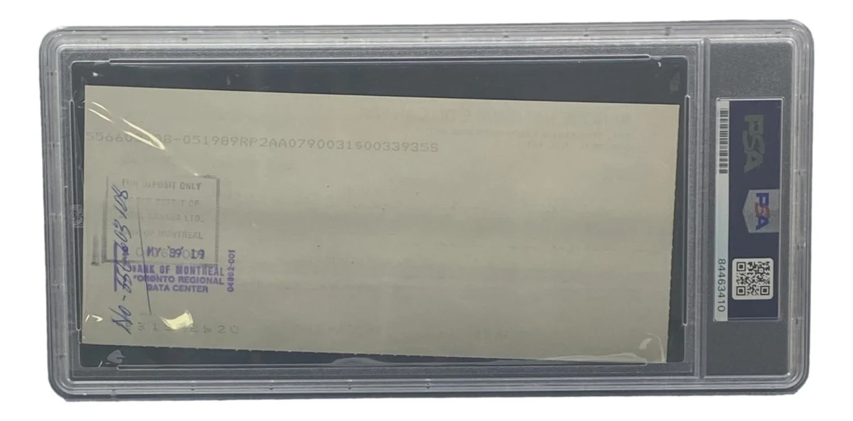 Maurice Richard Signed Montreal Canadiens Bank Check #89 PSA/DNA - Image 2